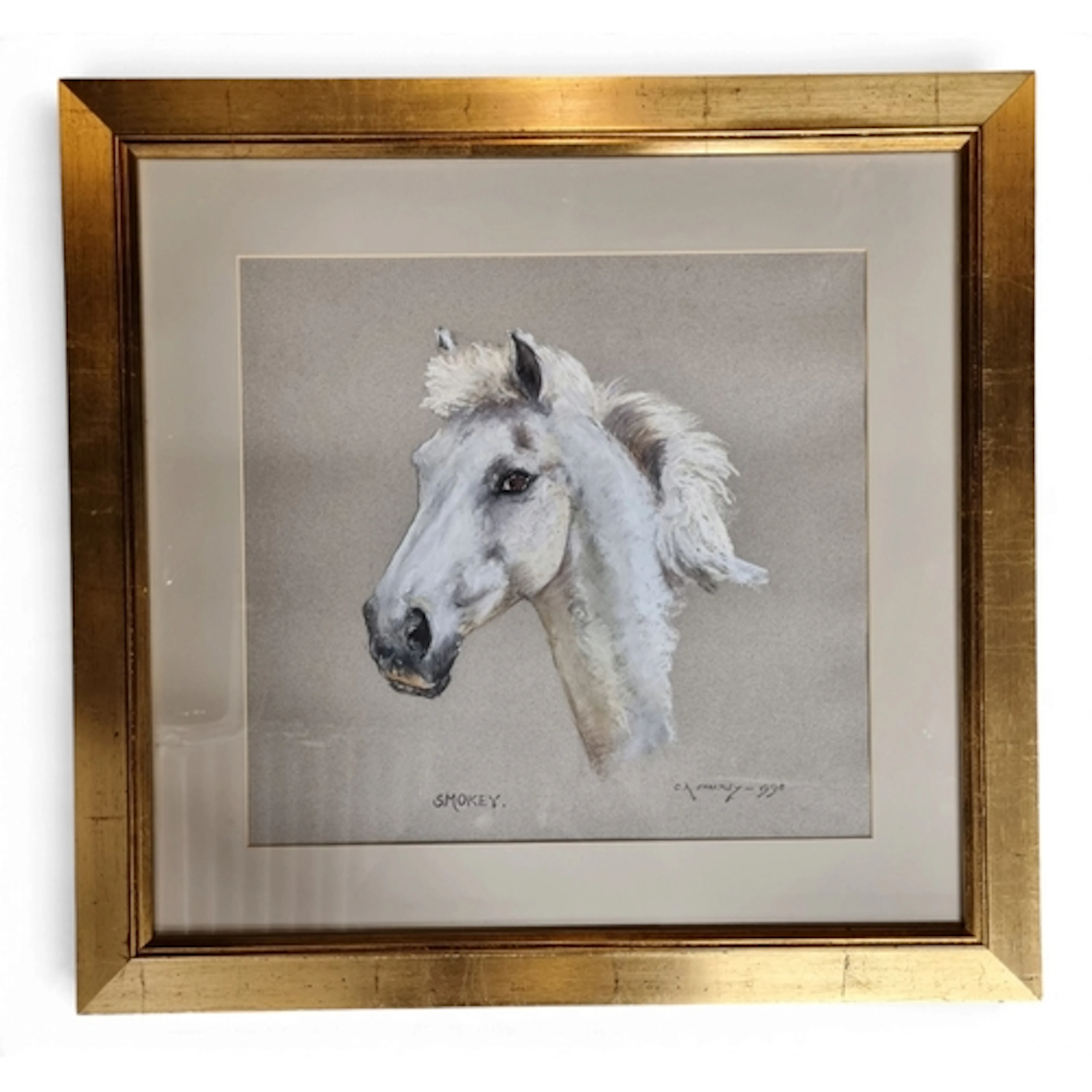 A 20th Century Acrylic of 'Smokey' by C A Sharpley. Signed a...