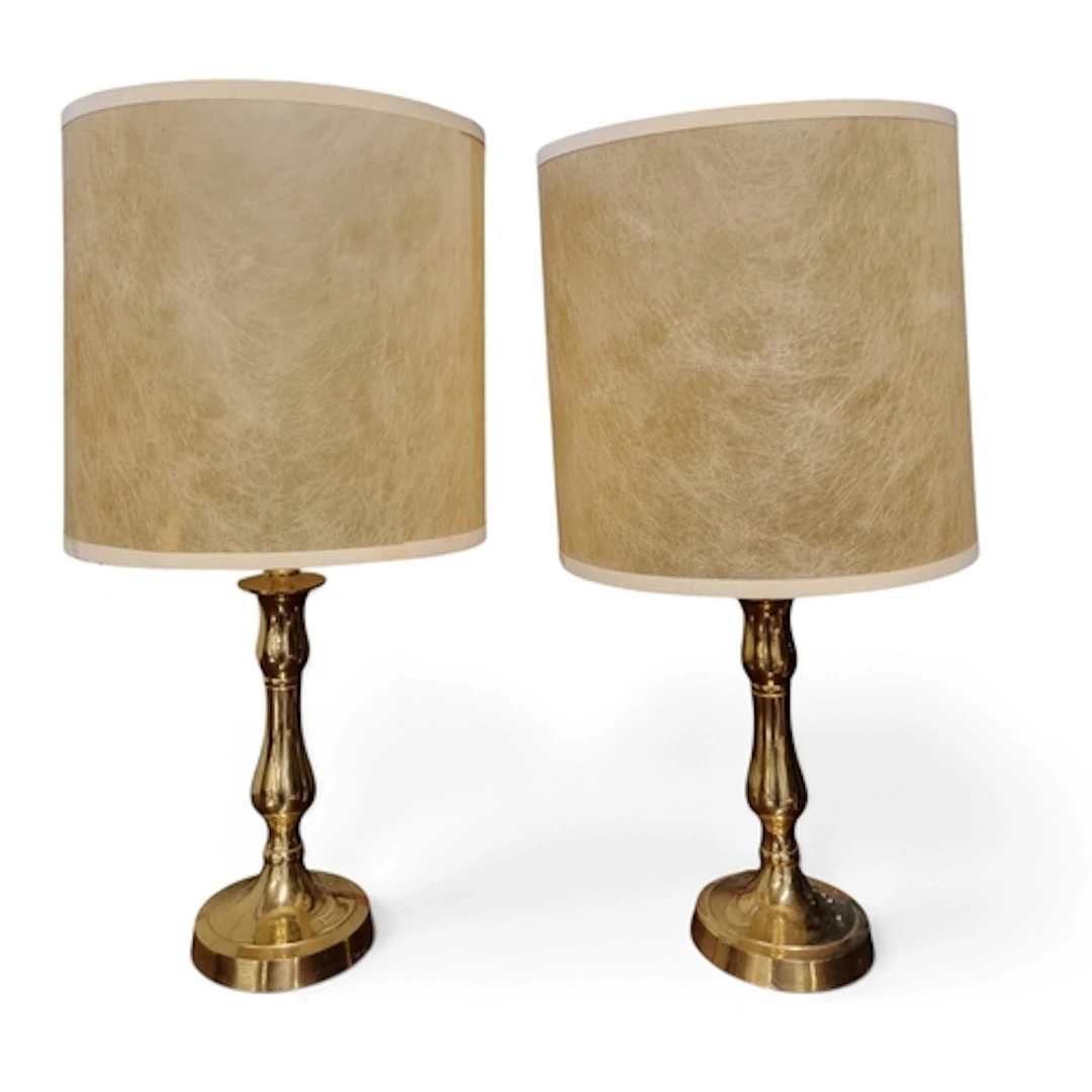 A good pair of 20th Century Table Lamps. H 42 cm approx.