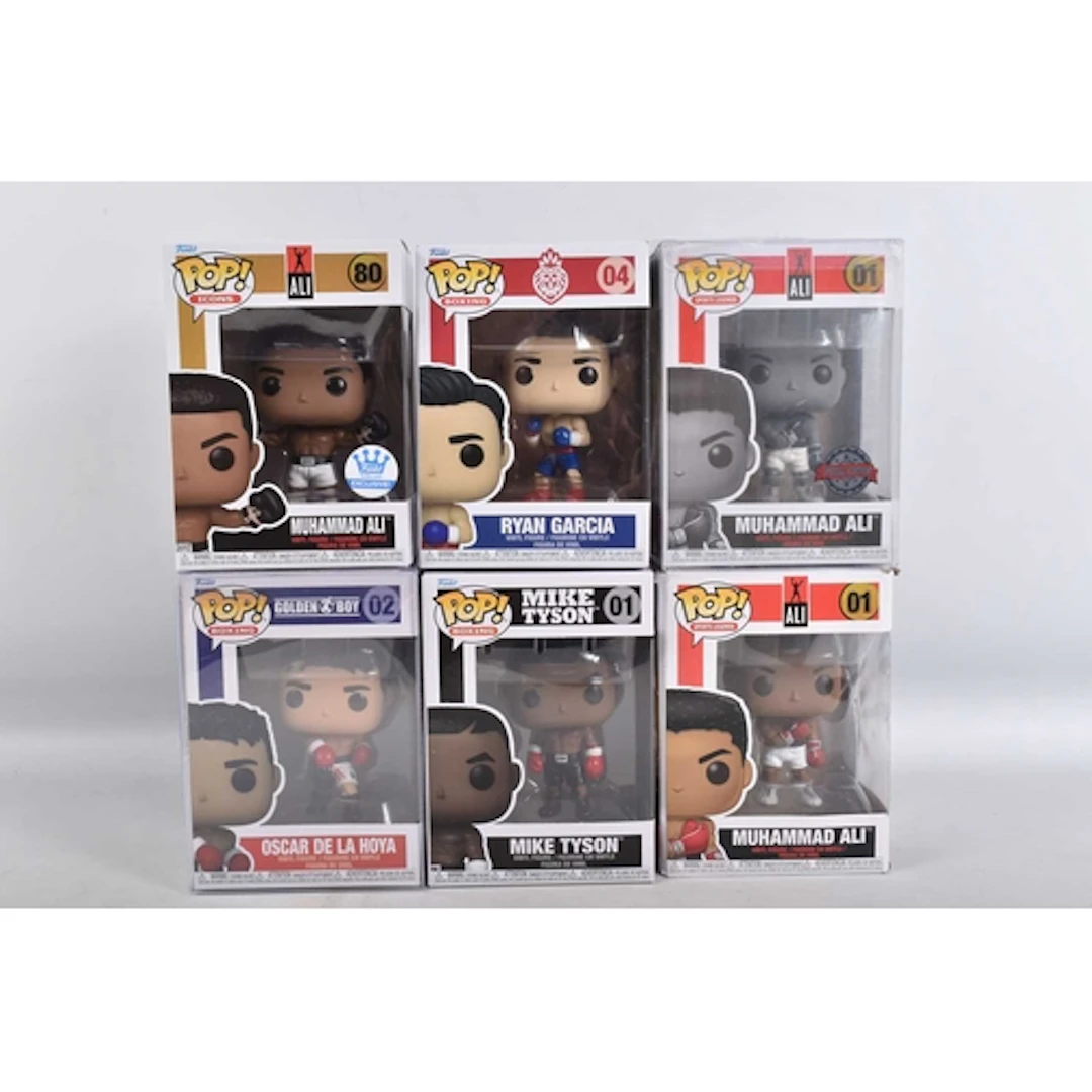 SIX BOXED BOXING-THEMED FUNKO POP! VINYL FIGURES, including ...