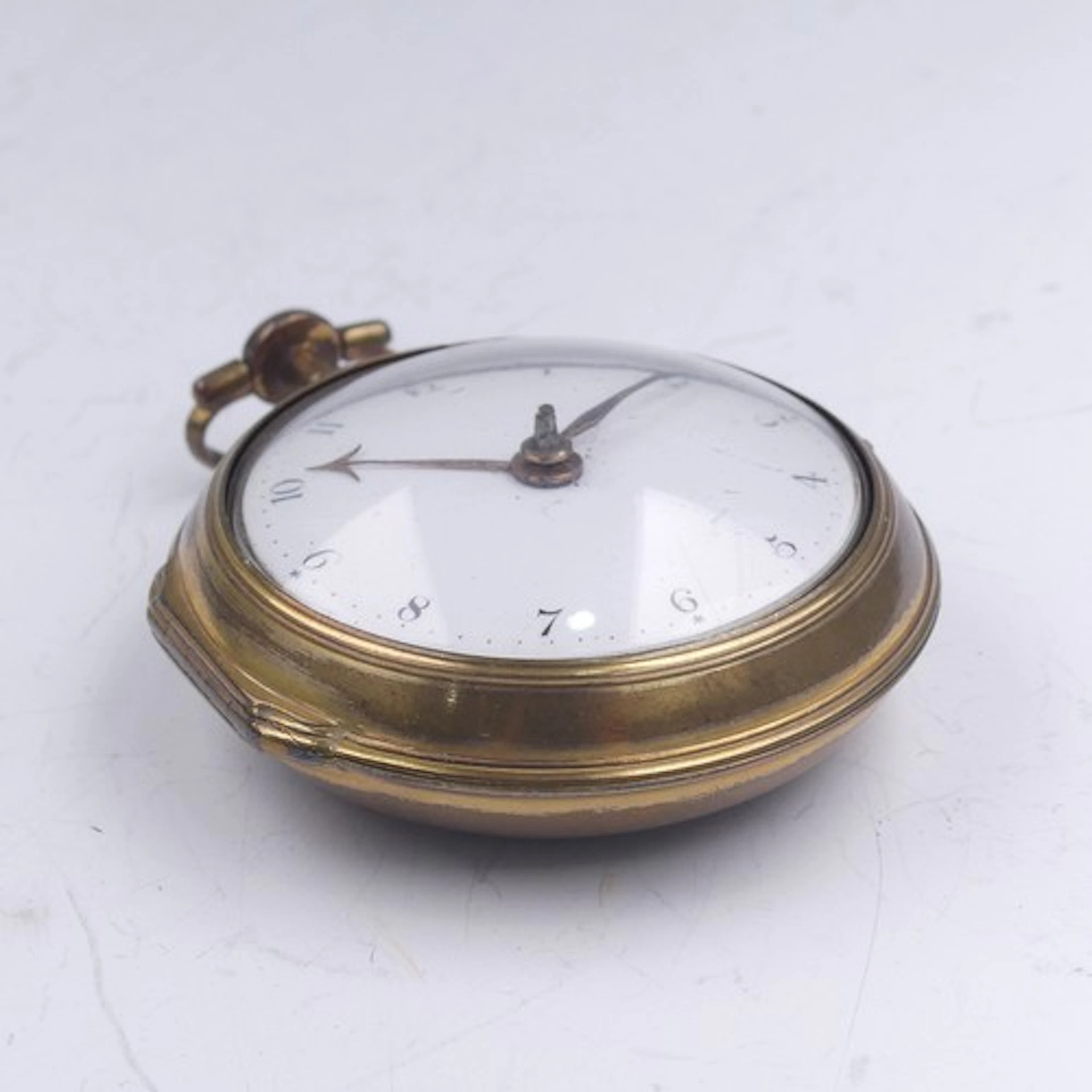 A George III gold plated pair cased Pocket Watch, the verge ...