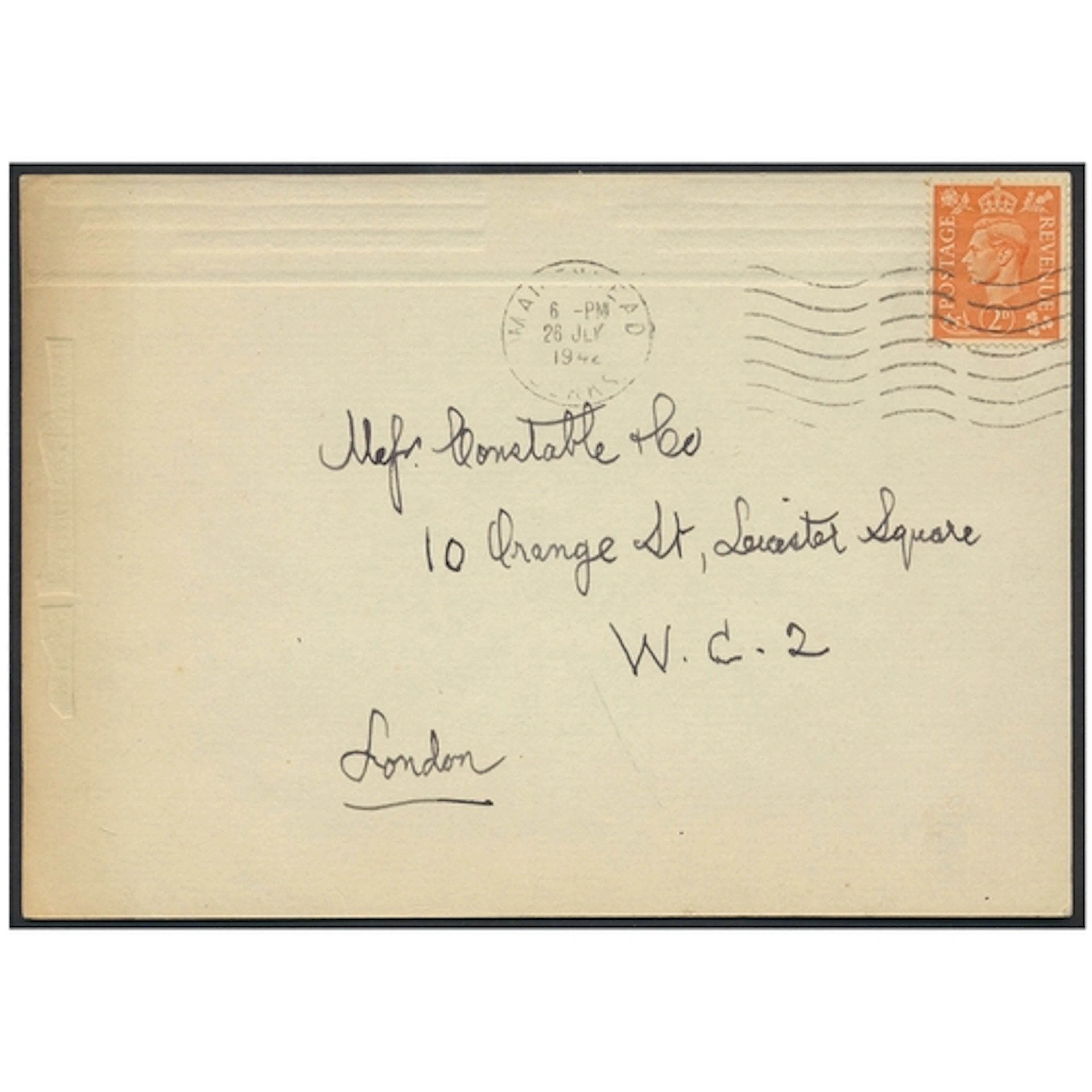 Postcard from the office of Author and Political activist Ge...