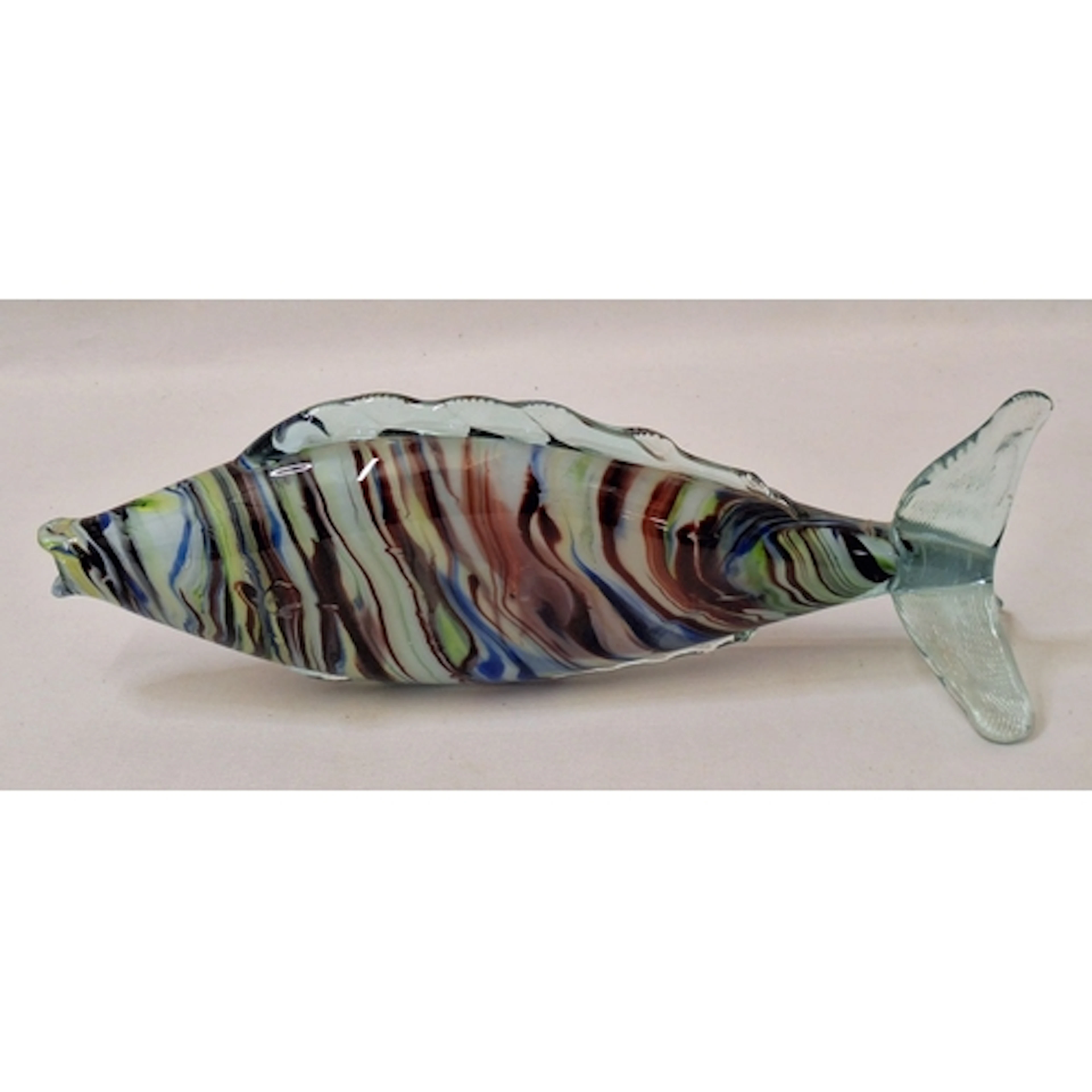 Vintage Murano Style Art Glass Fish Figurine approx. 32cm L