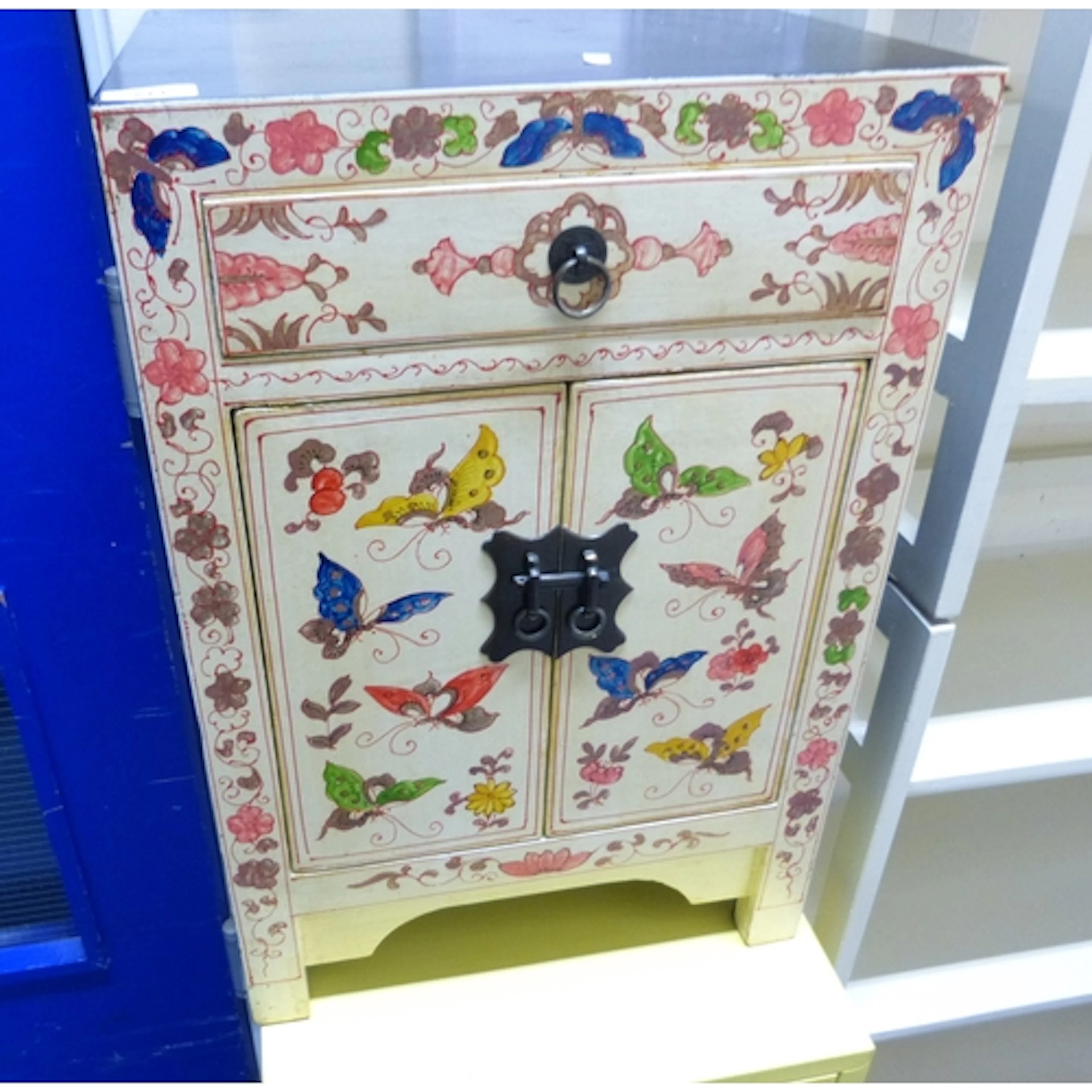 Small Japanese printed cupboard.