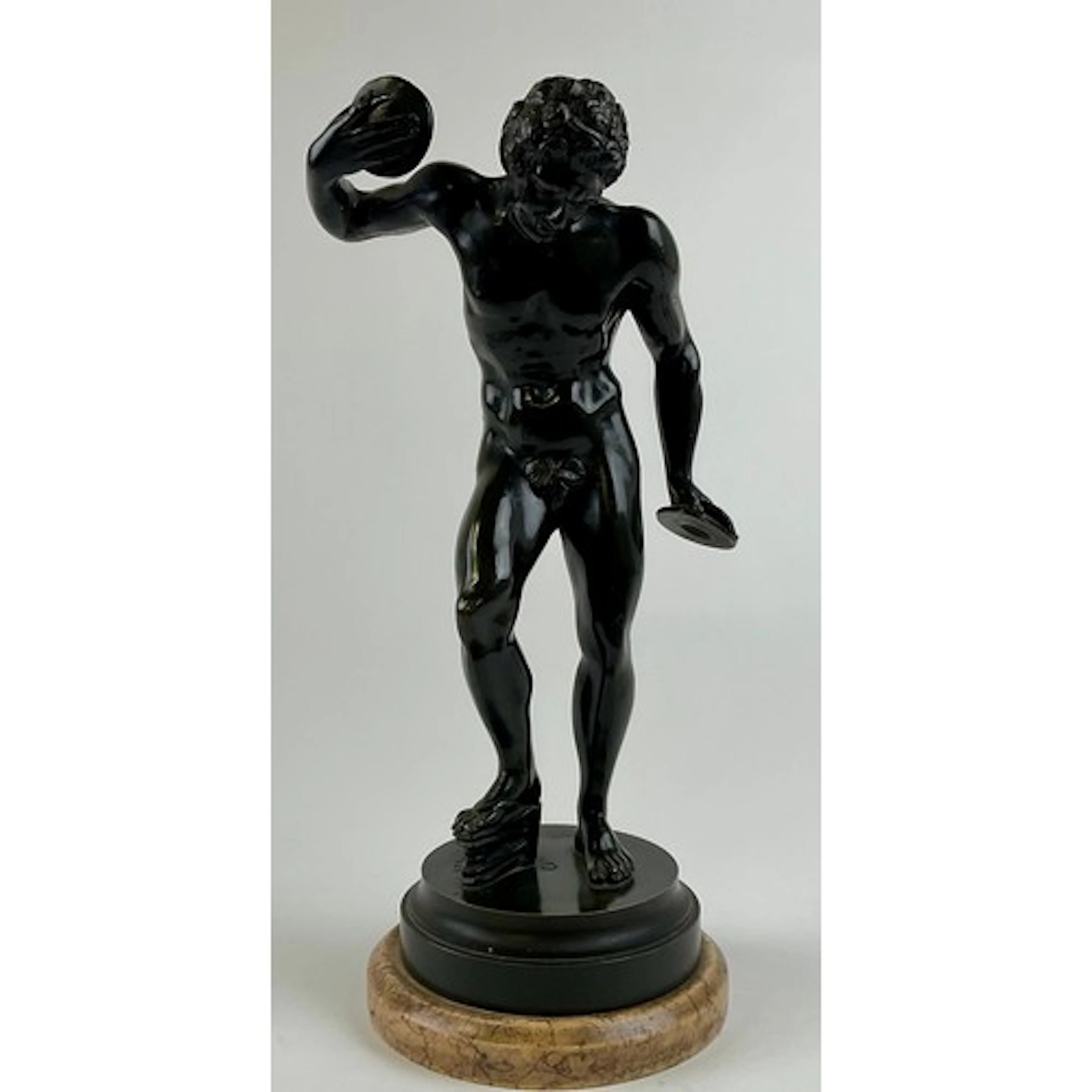 Italian School (19th century), a dark patinated bronze, Danc...