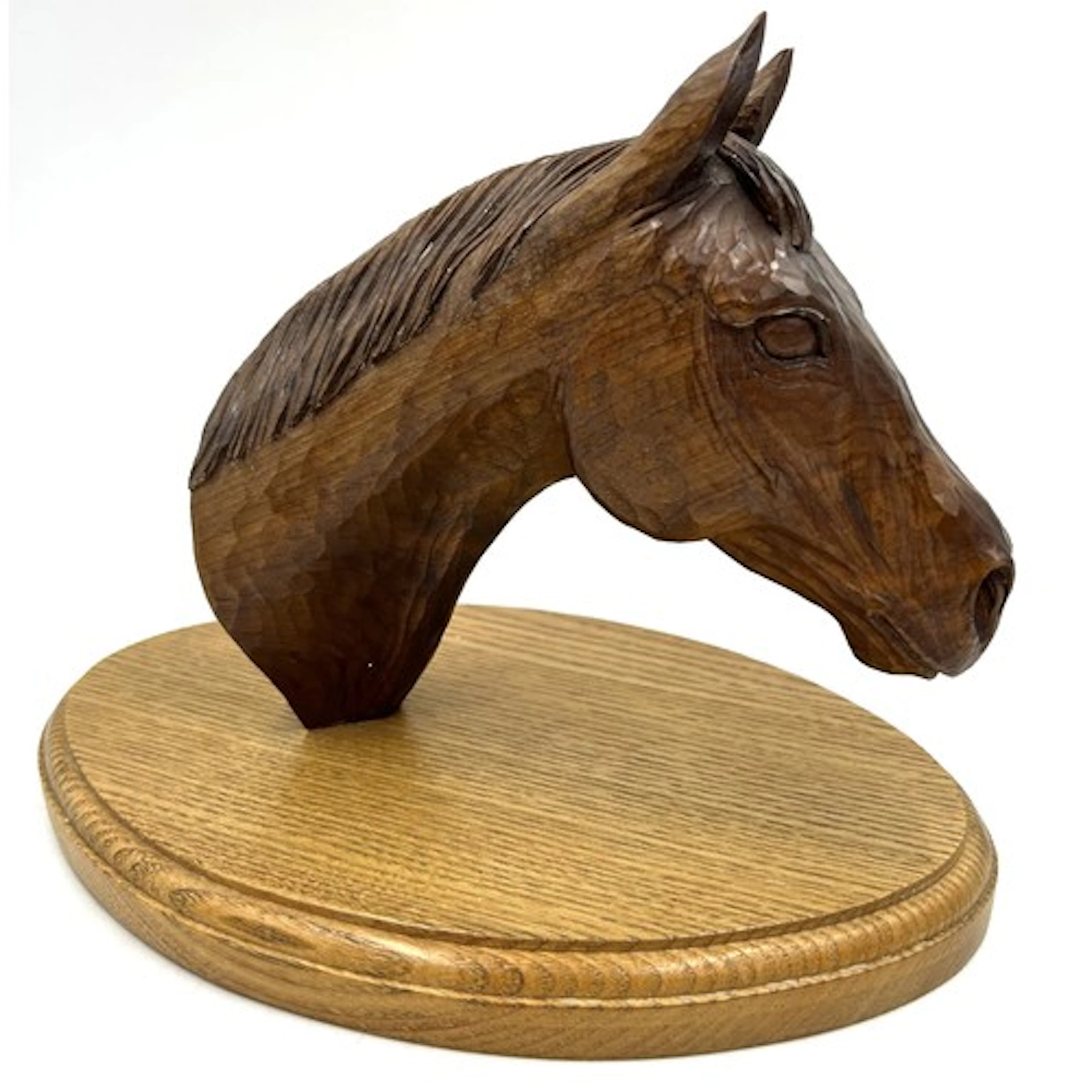 Ian Norbury (British 1948-) Artist & Woodcarver: A Horse hea...
