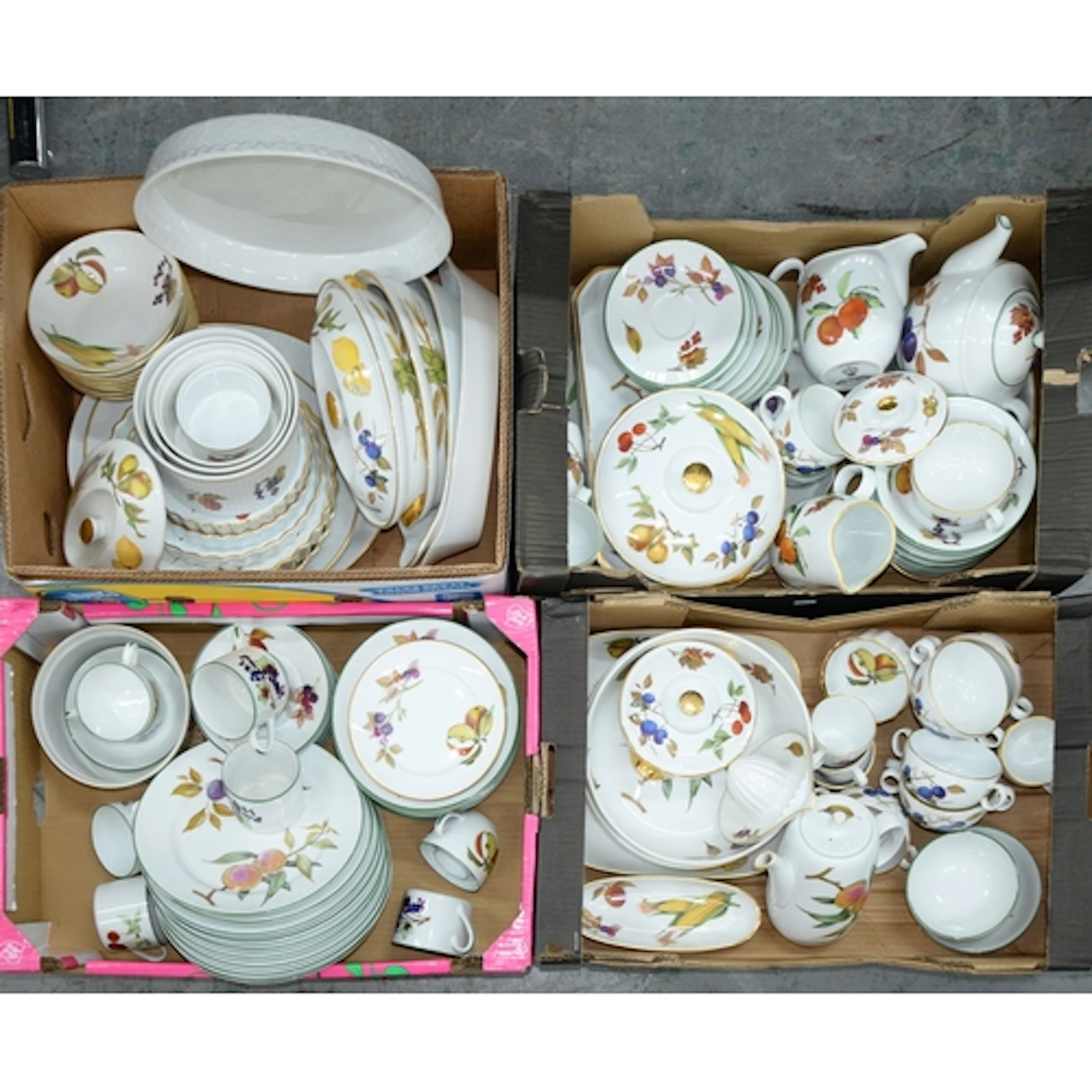 An extensive collection of Royal Worcester Evesham and Evesh...