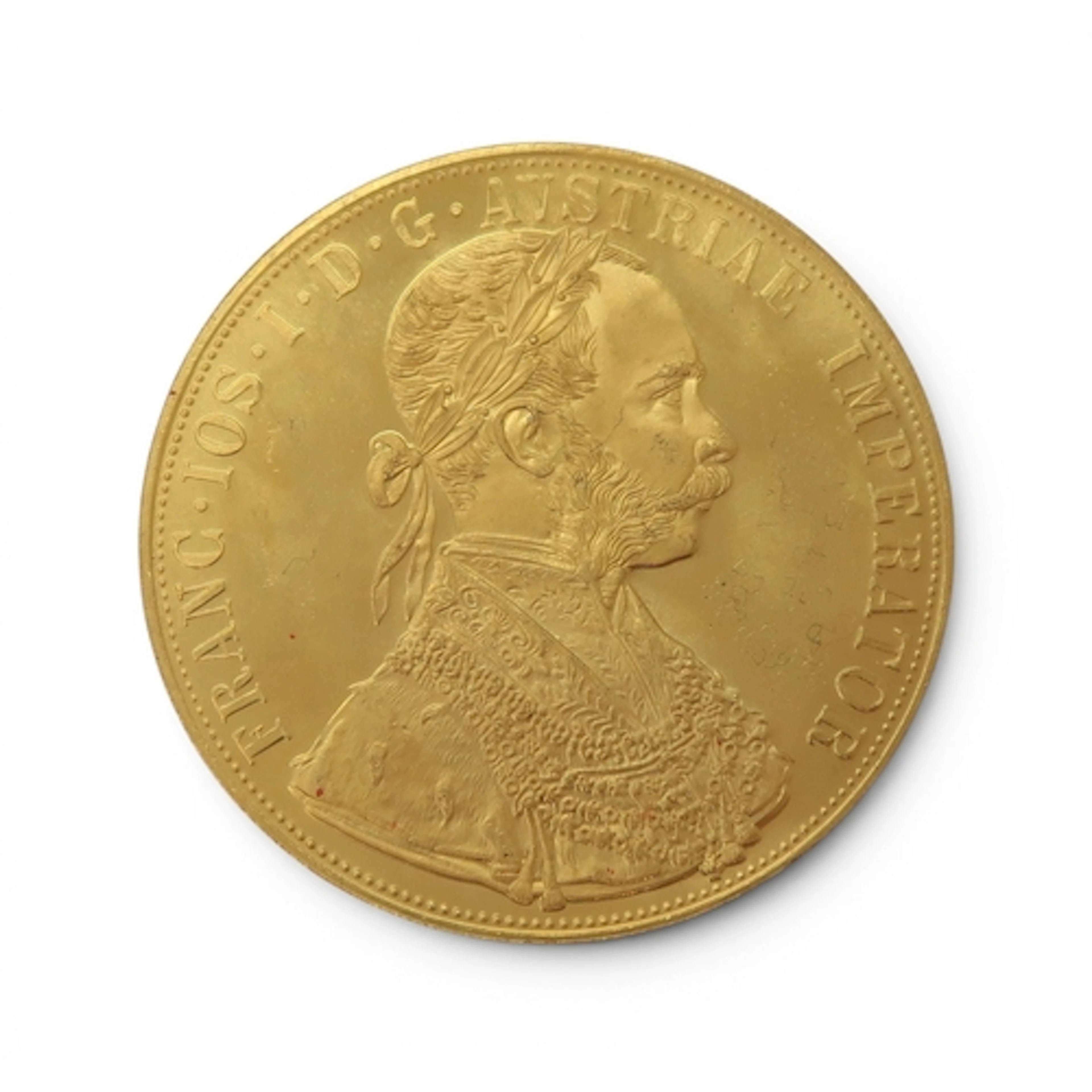 FRANCIS JOSEPH I (1848-1916) 4 DUCATS 1915 Obverse Franz Jos...