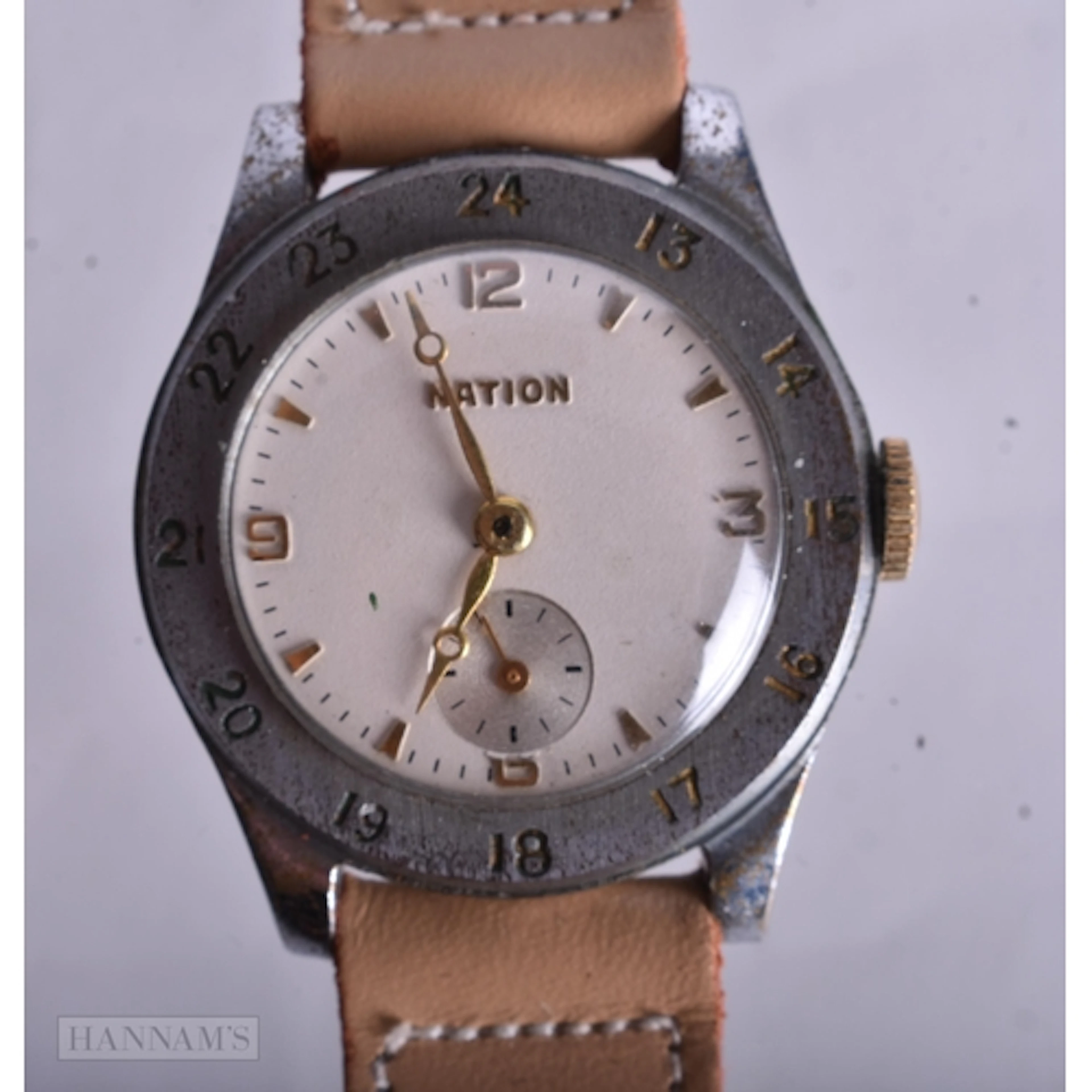 A NATION WRIST WATCH. Running. 2.75 cm wide.