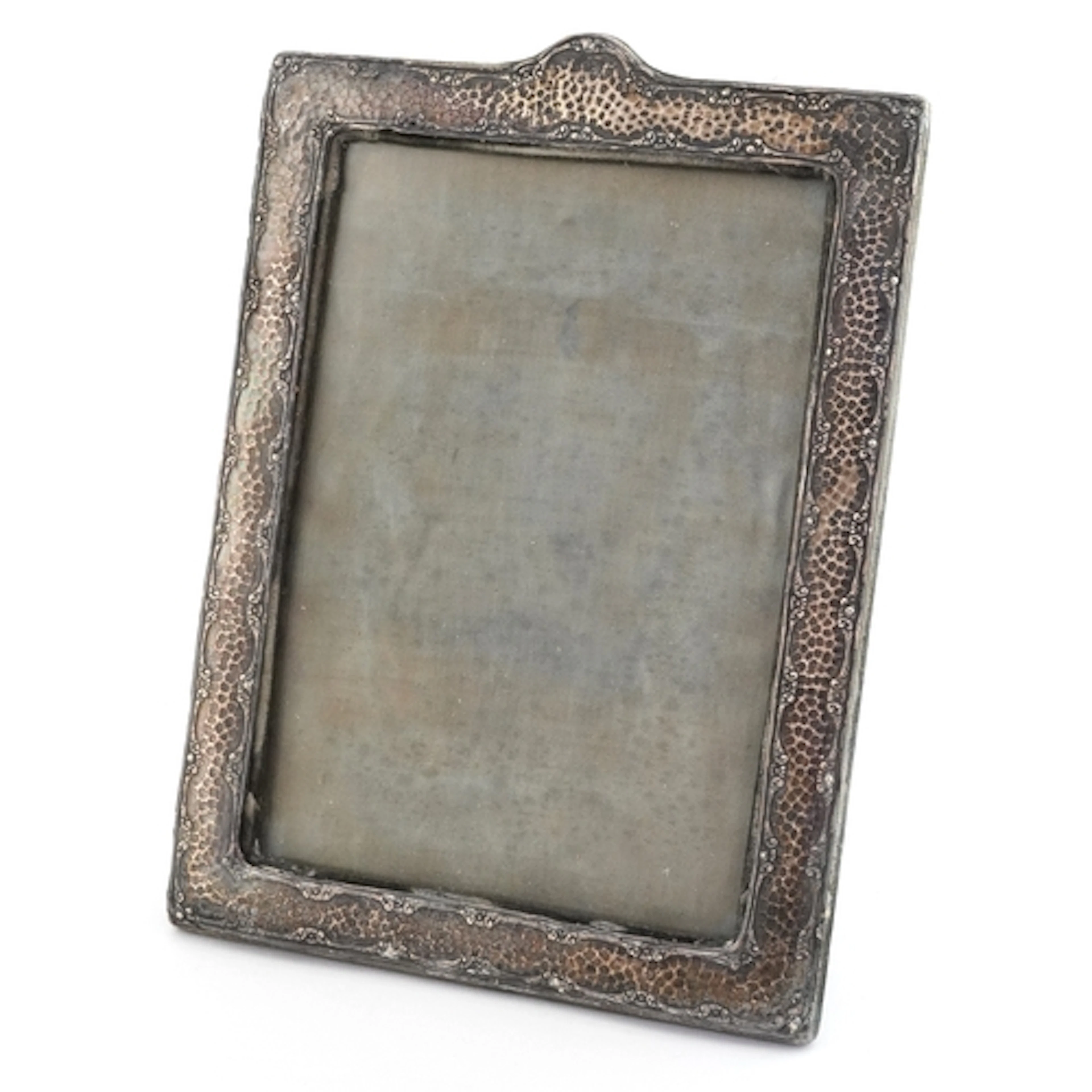 A Bromet & Co., Edwardian silver easel photo frame having pl...