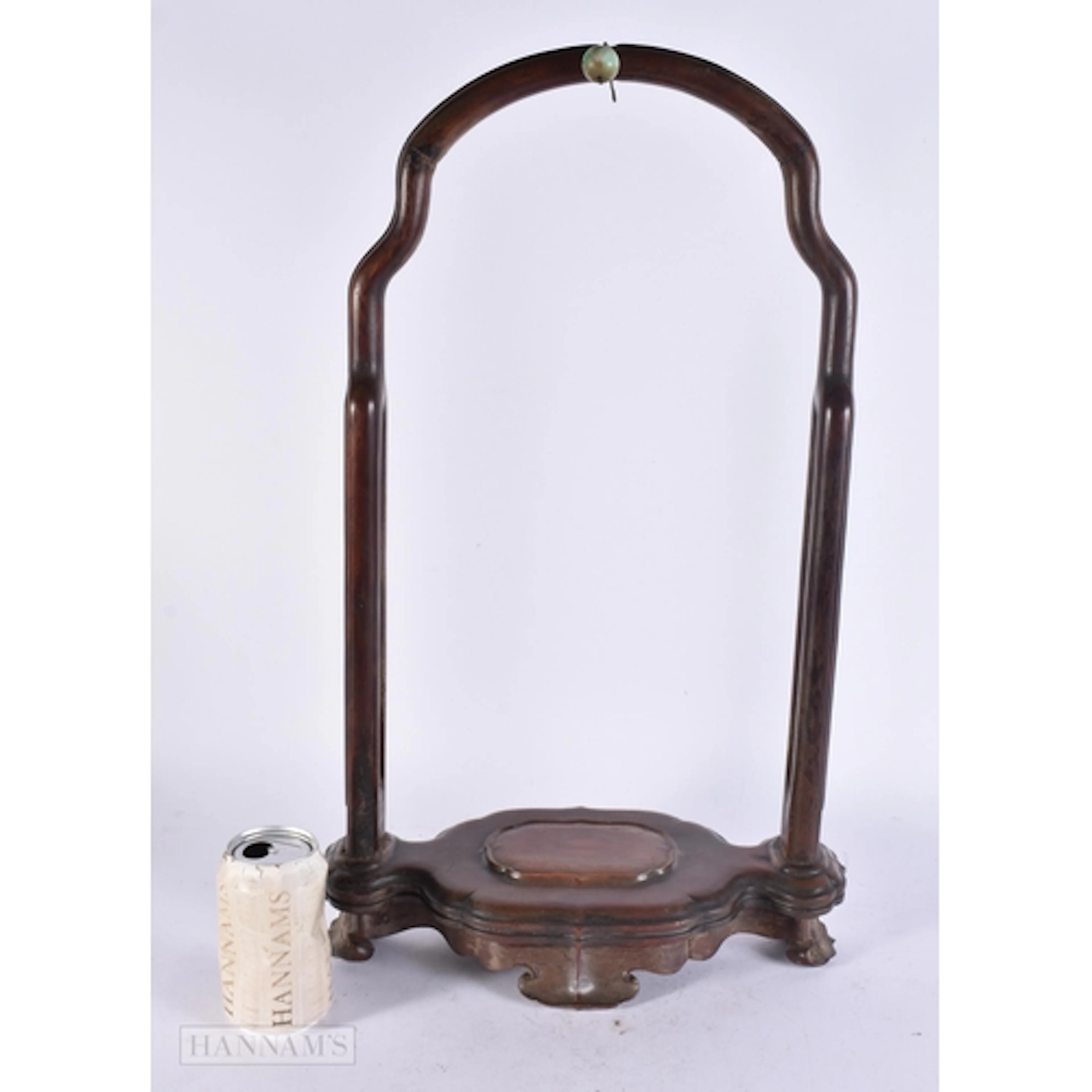 A FINE 18TH/19TH CENTURY CHINESE CARVED HUANGHUALI WOOD HANG...