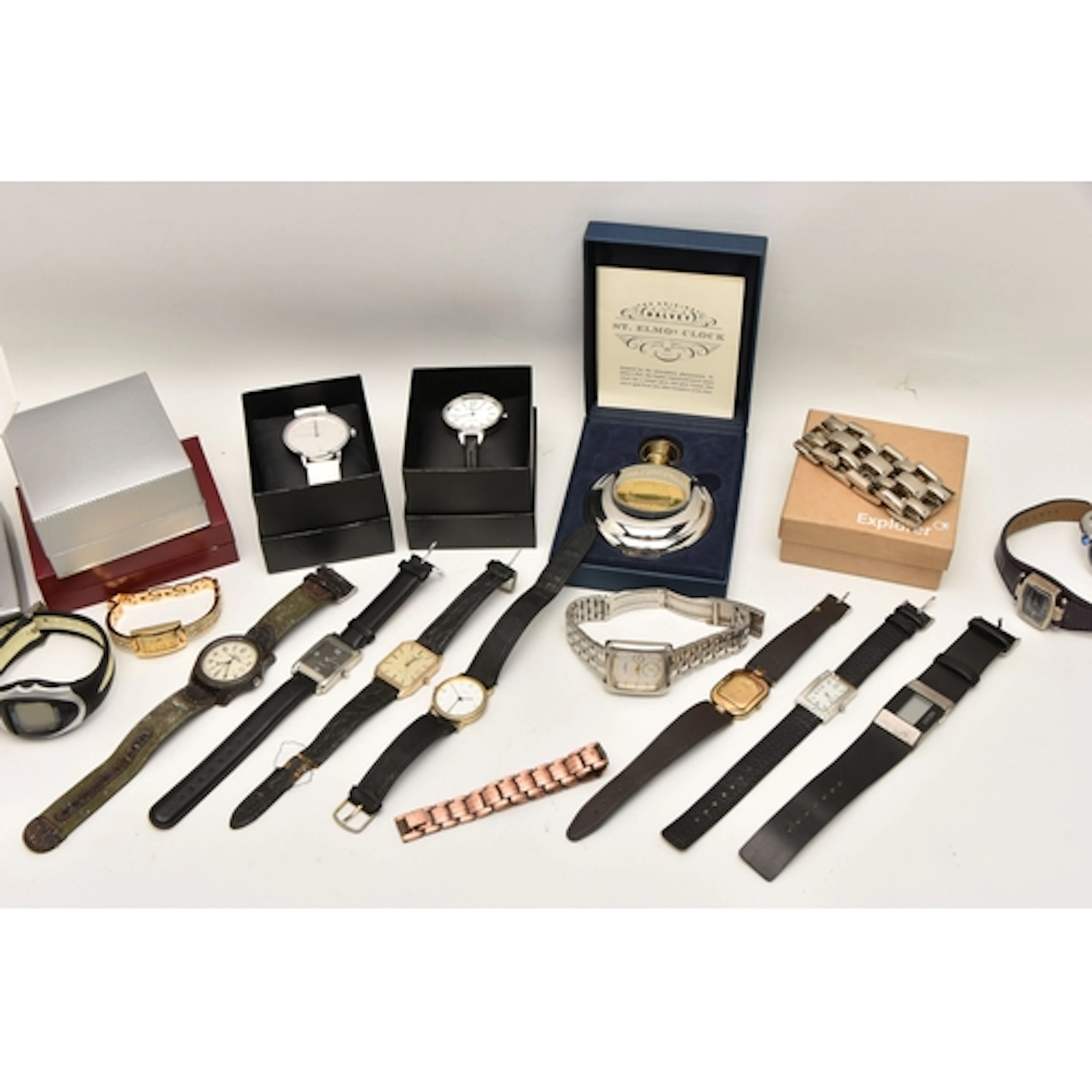 A BOX OF ASSORTED LADIES AND GENTS WRISTWATCHES, to include ...