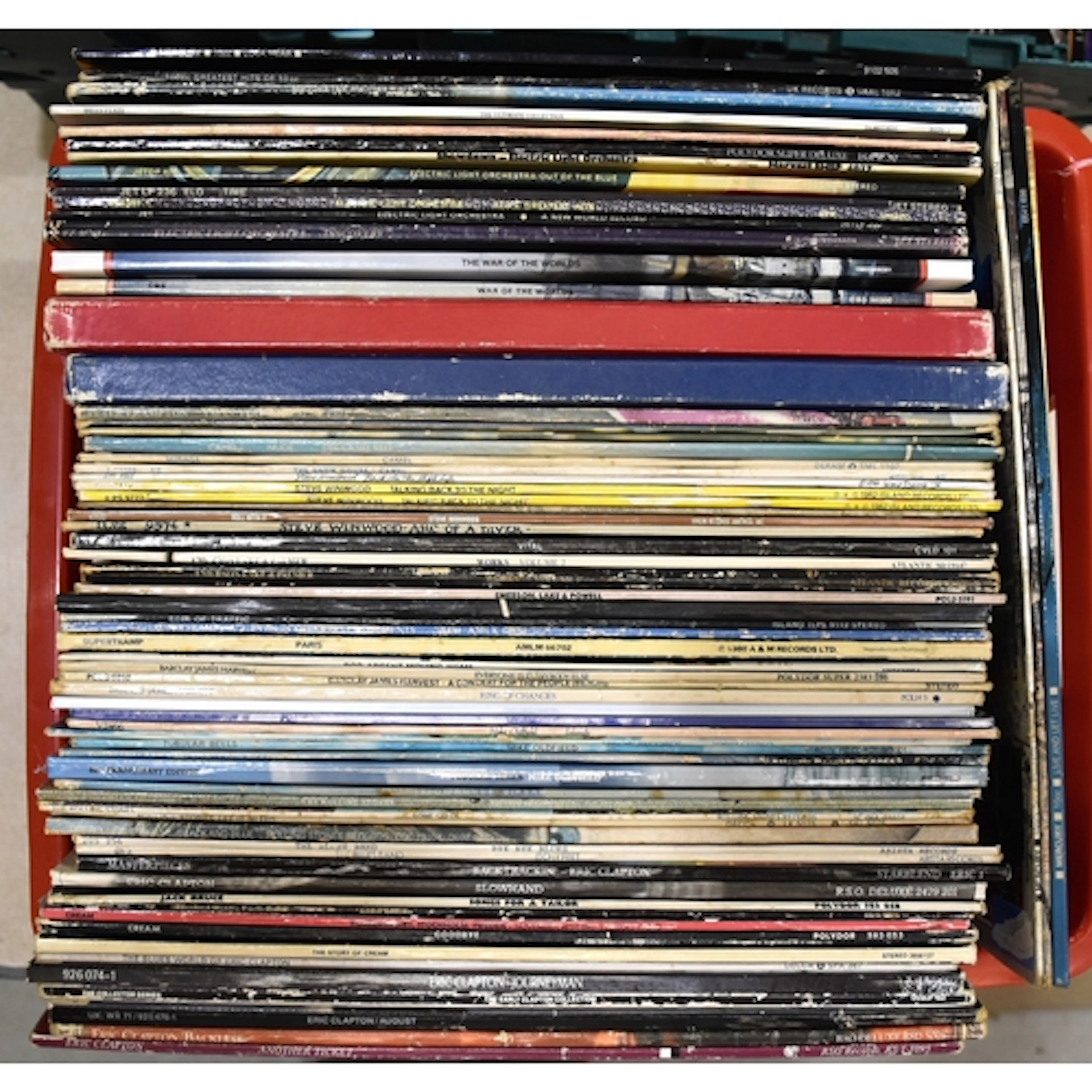 Approximately seventy LP's, artists include Eric Clapton, 10...