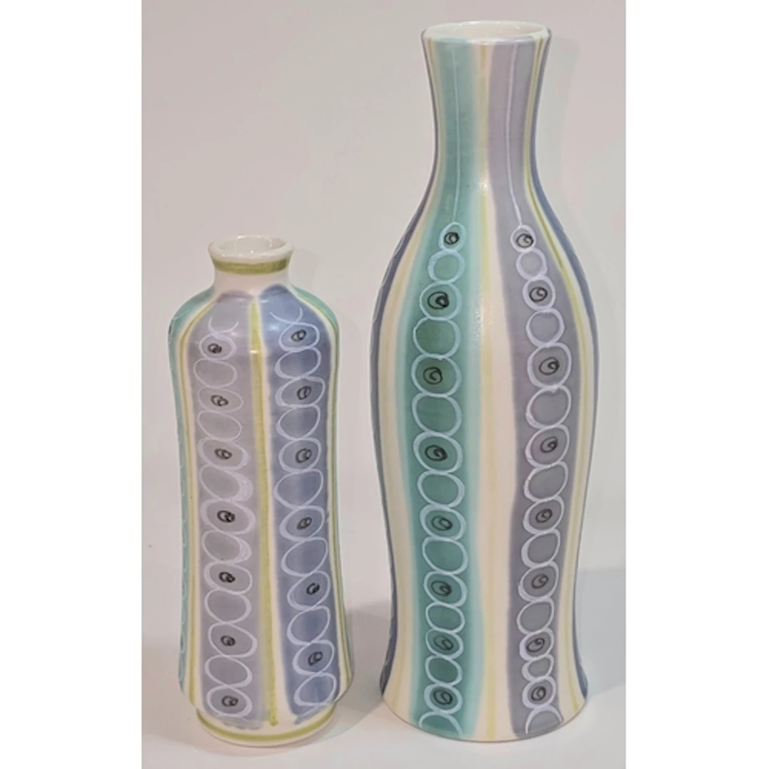 Poole Pottery shape 692 PLT freeform vase 7.75" high togethe...