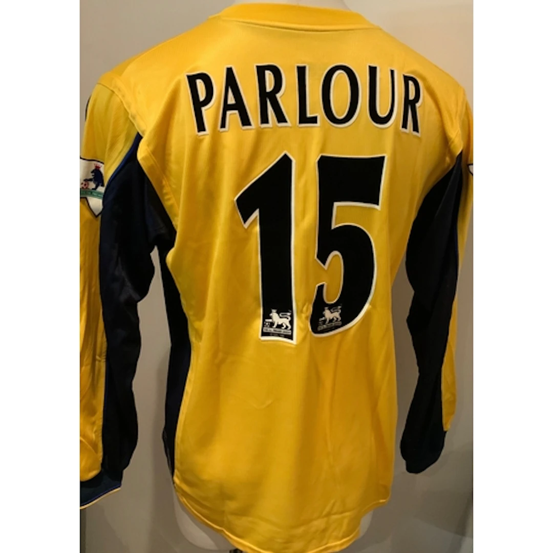 Arsenal Parlour Match Worn Football Shirt: Yellow away long ...
