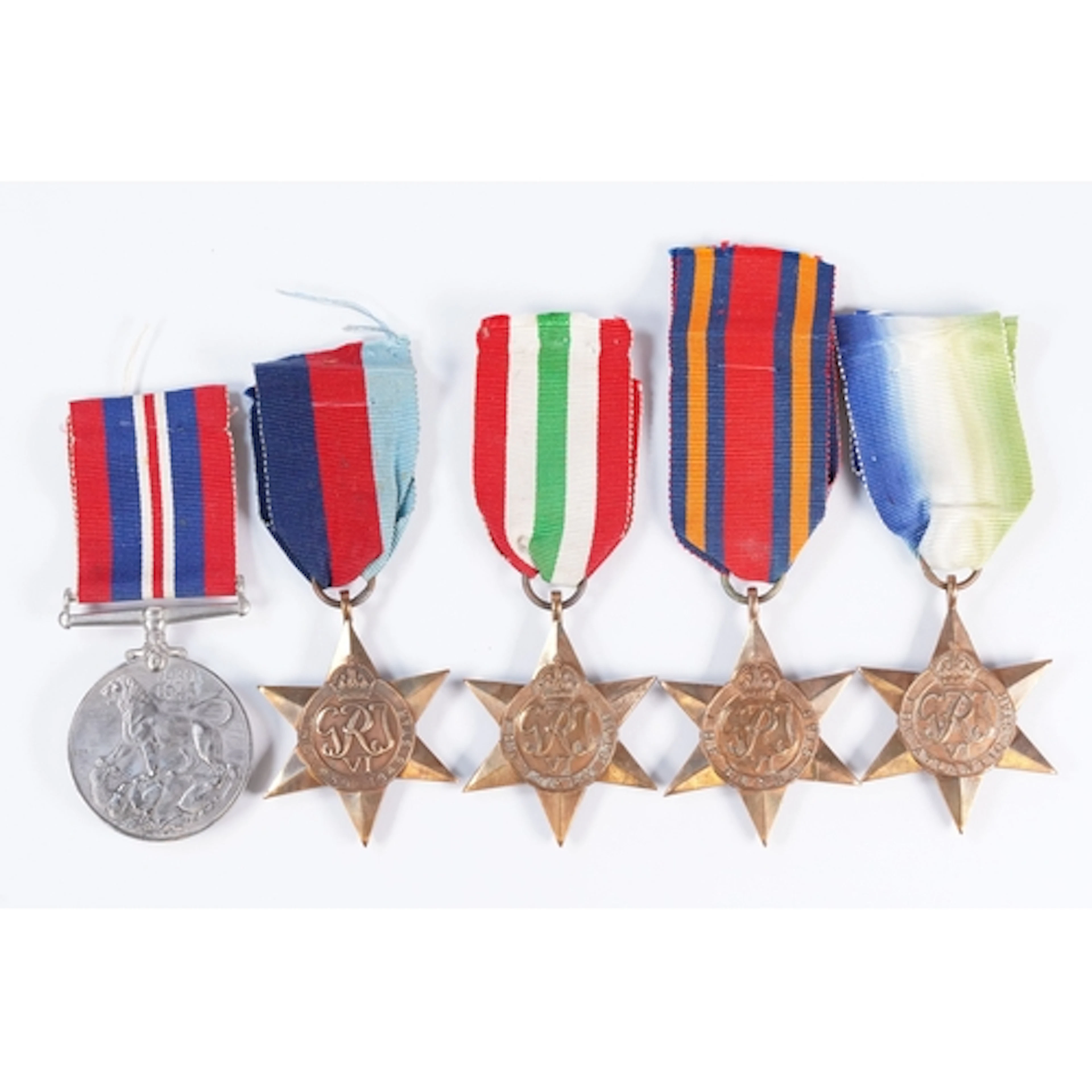A group of five British full size World War Two medals to in...
