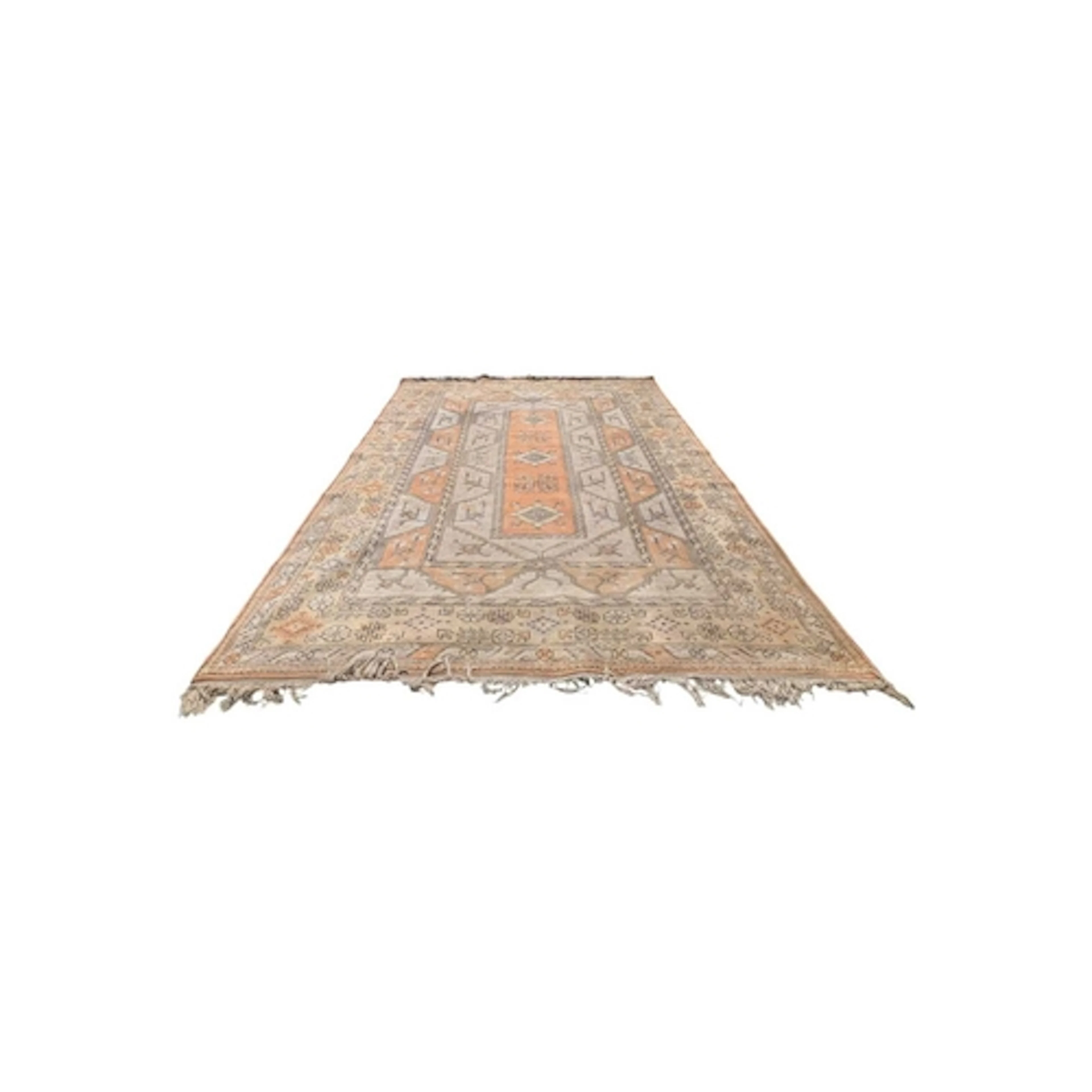 A large vintage 20th century Milas Turkish carpet floor rug....