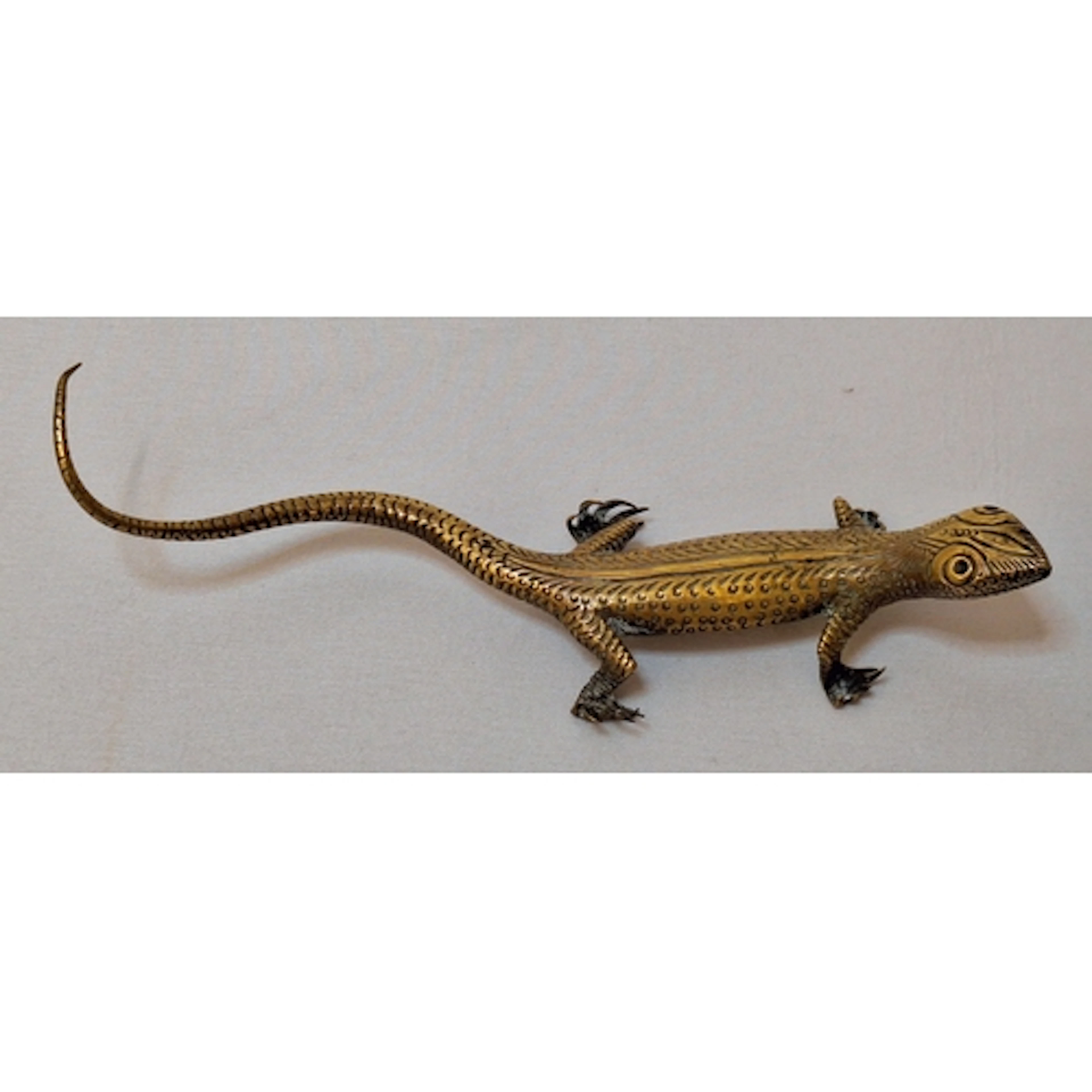 Vintage Oriental Bronze Lizard circa early C20th approx. 13c...