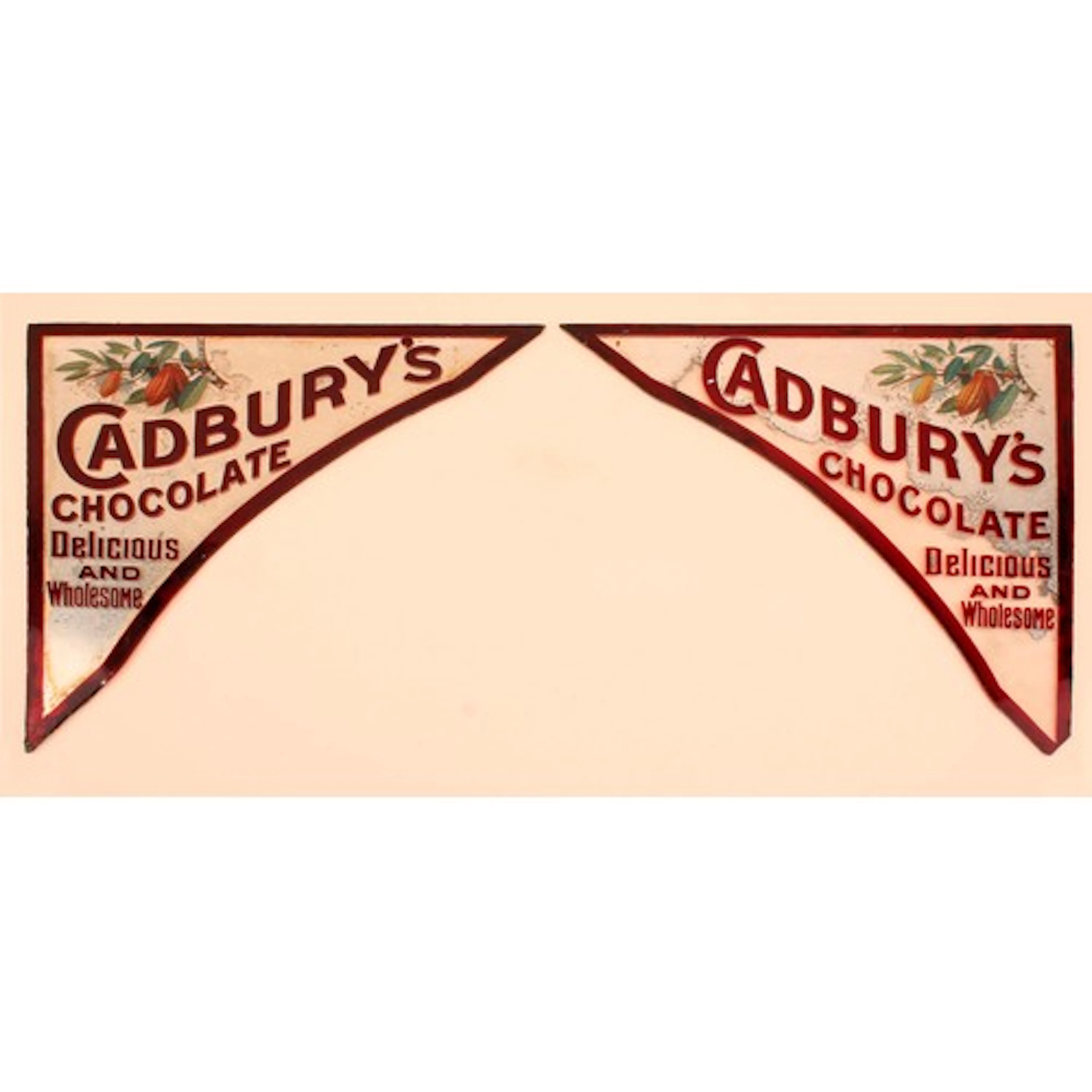 Advertising - Confectionery - a pair of late 19th century gl...