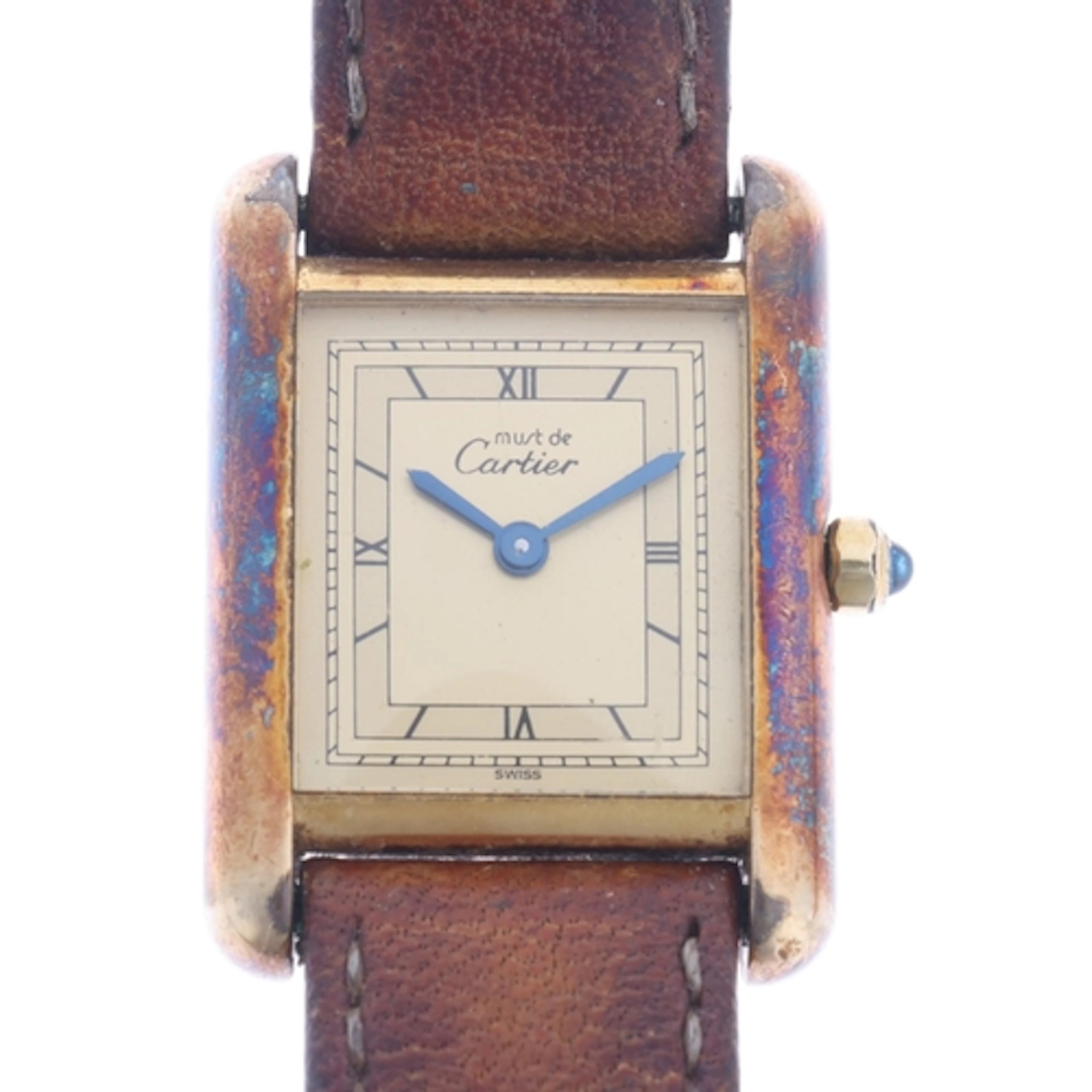 MUST DE CARTIER - a lady's Vintage vermeil sterling silver T...
