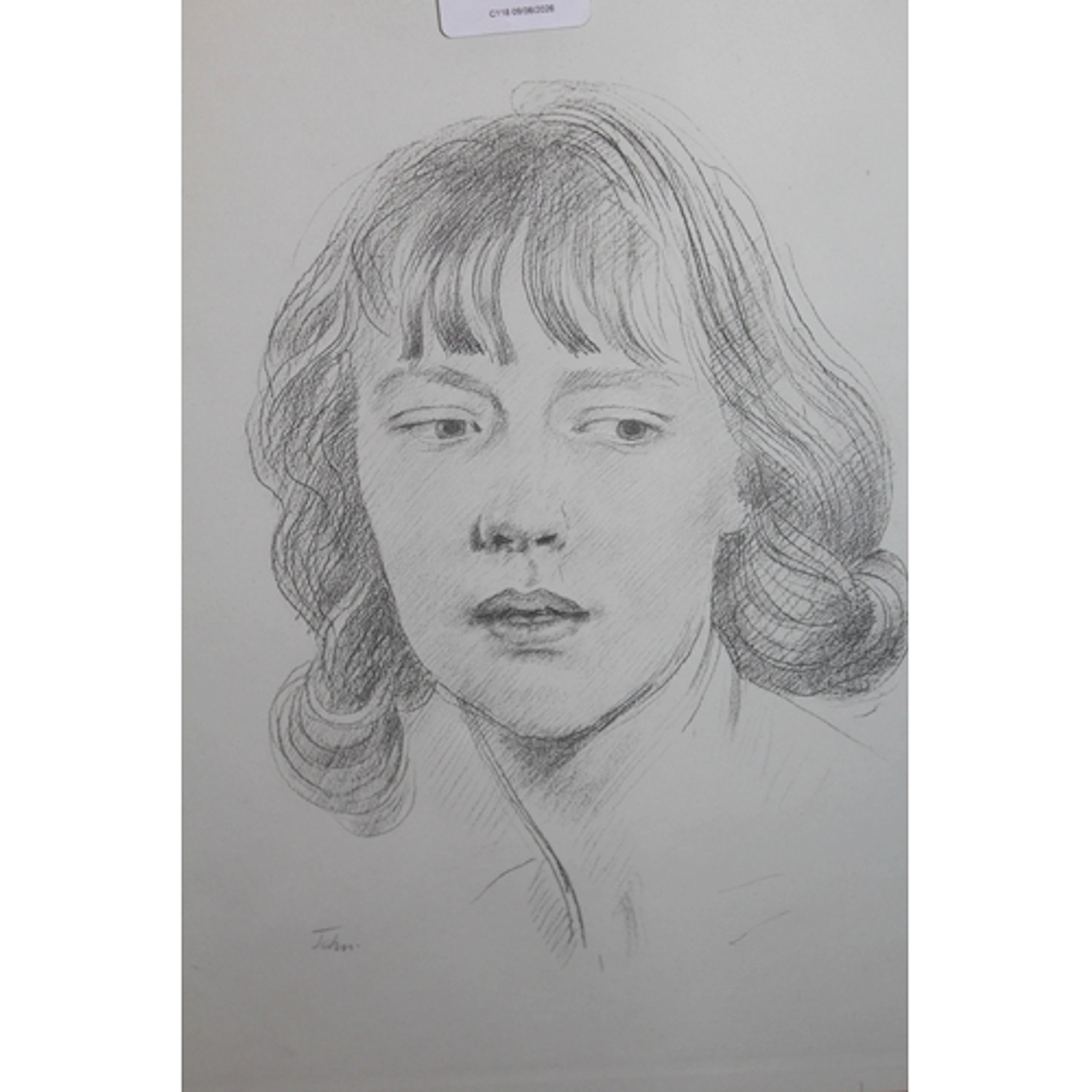 After Augustus John, mid 20th Century lithograph, portrait o...