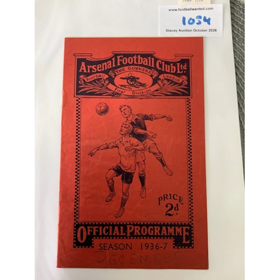 36/37 Arsenal v Manchester City (Champions) Football Program...
