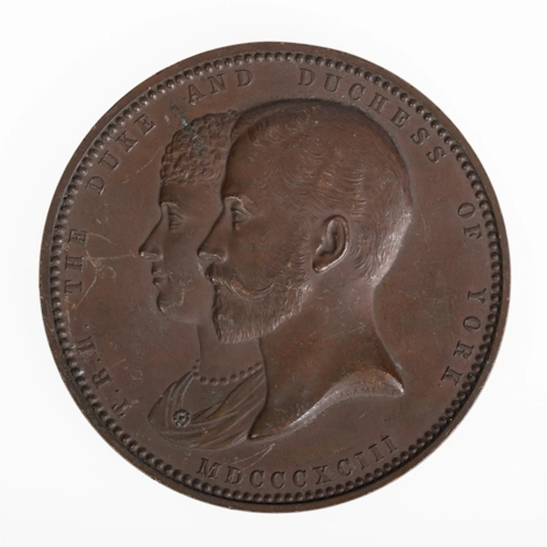 MEDALLIC - 1893 MARRIAGE OF DUKE OF YORK TO PRINCESS MARY OF...