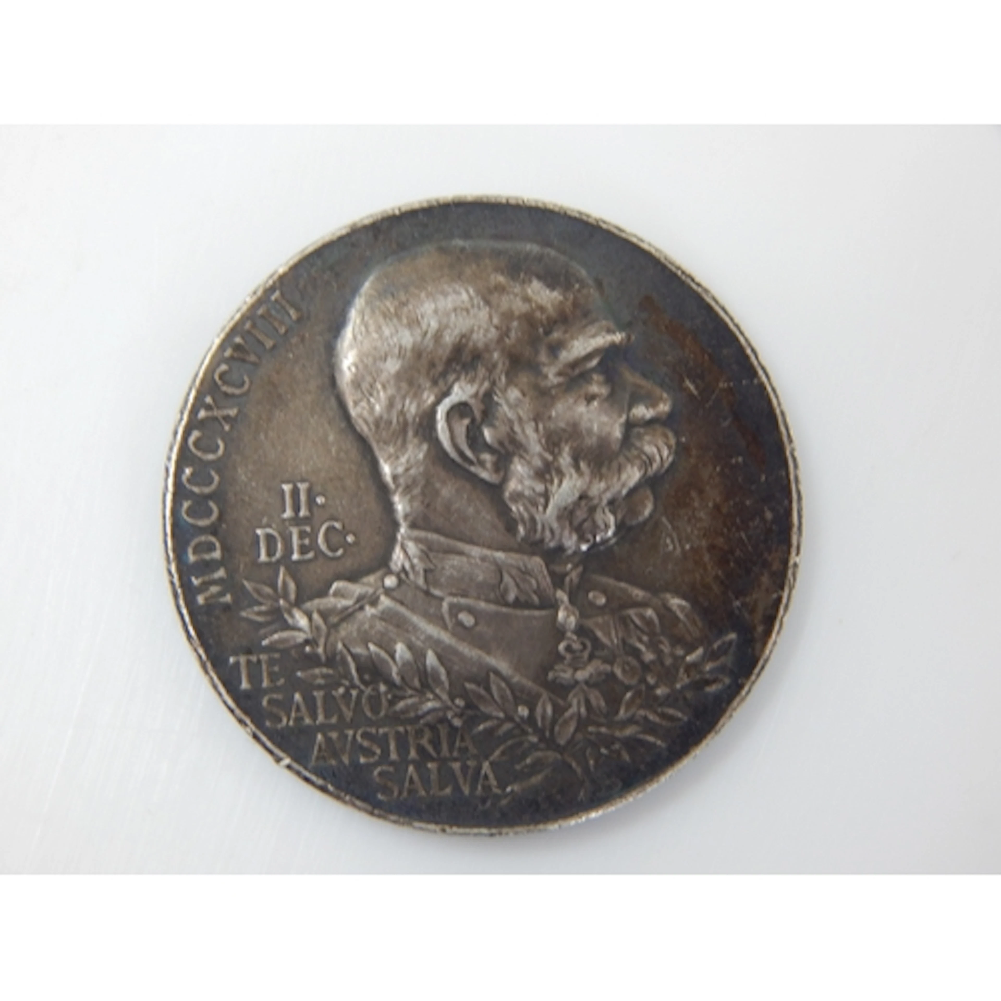 Franz Joseph I - 50th Anniversary of Reign Silver Medal 1898...