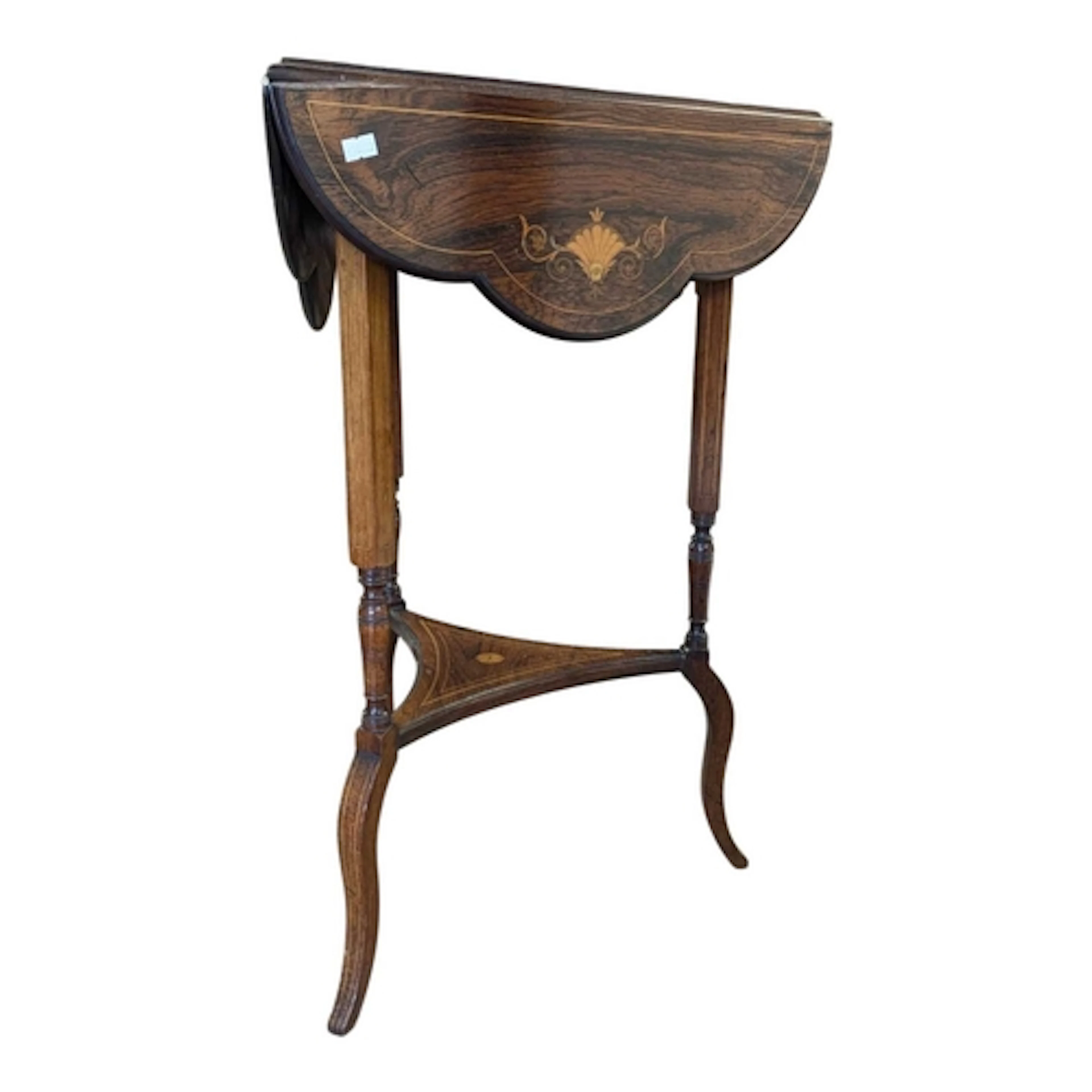 An early 20th century Edwardian rosewood marquetry inlain oc...