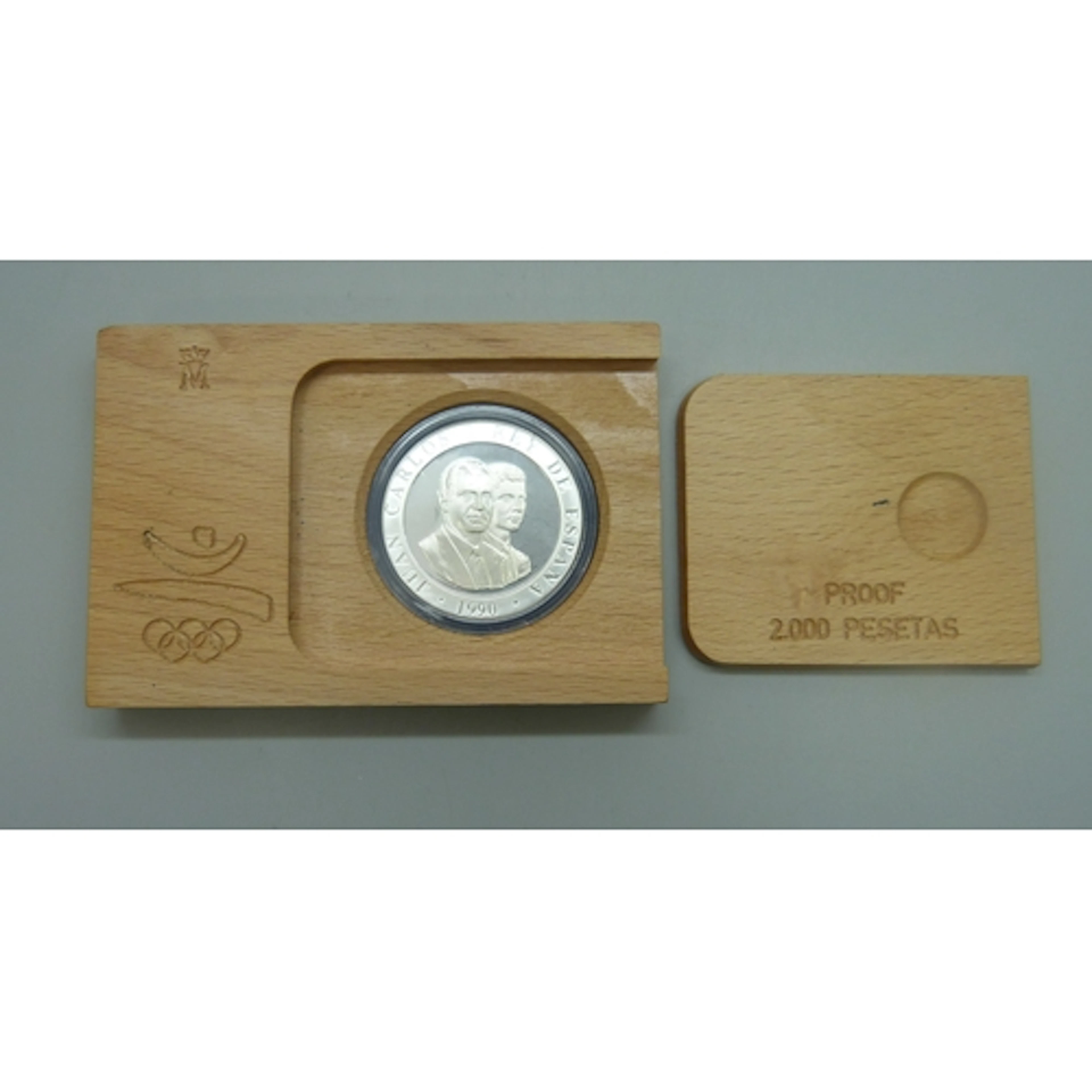 Coins - a Spanish XXV Olimpiada Barcelona 2000 pesetas silve...