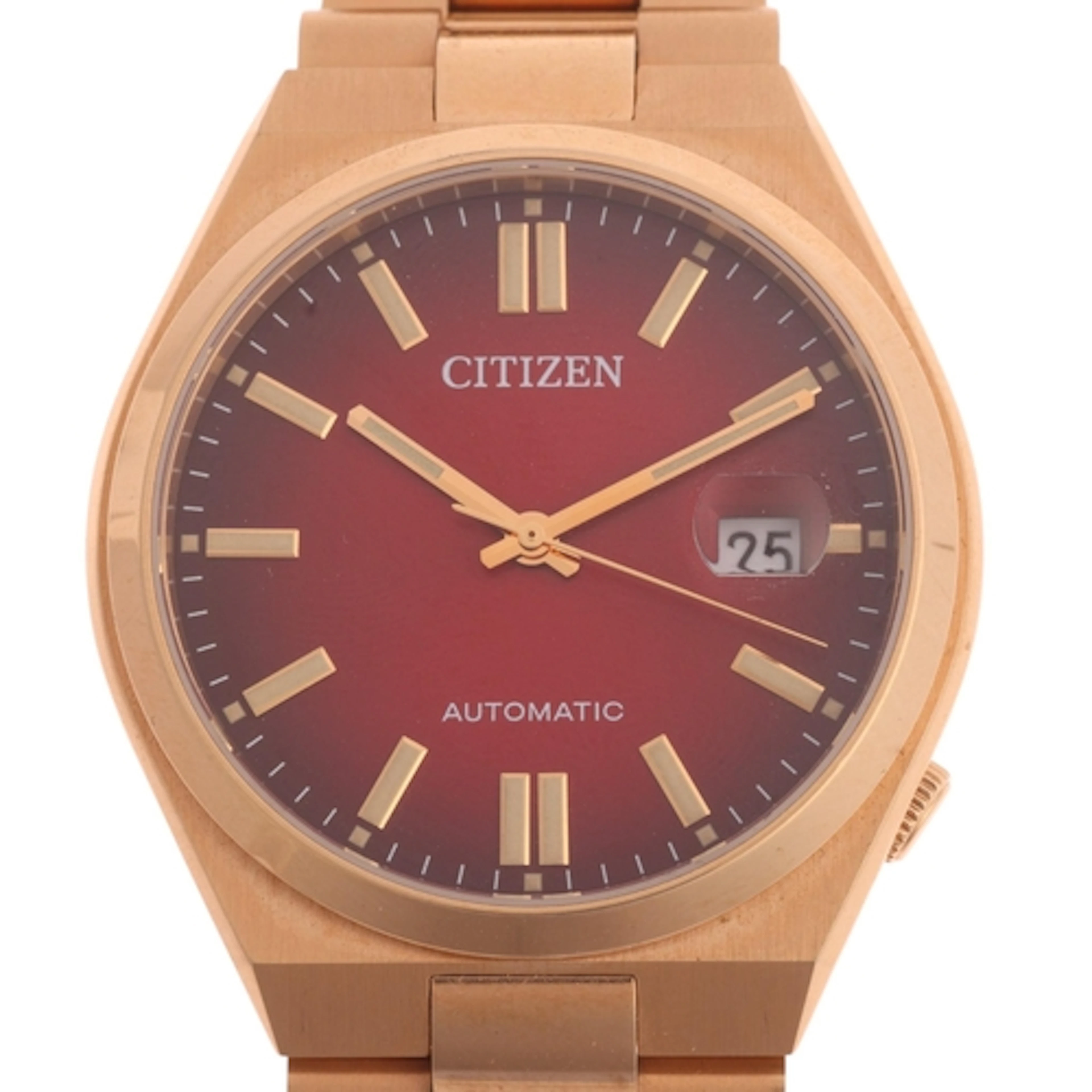 CITIZEN - a rose gold plated stainless steel automatic calen...