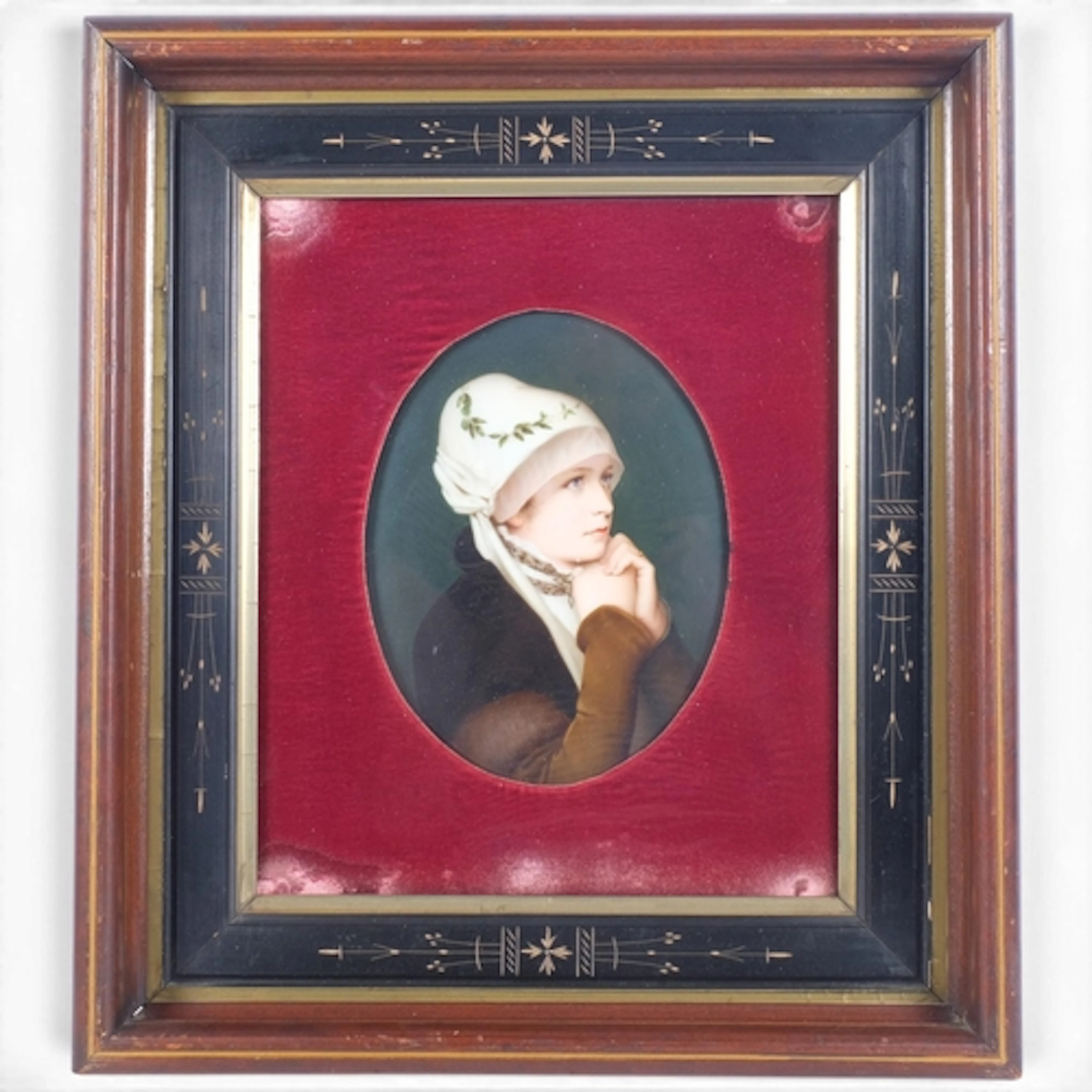 A finely painted 19th century German porcelain plaque, possi...