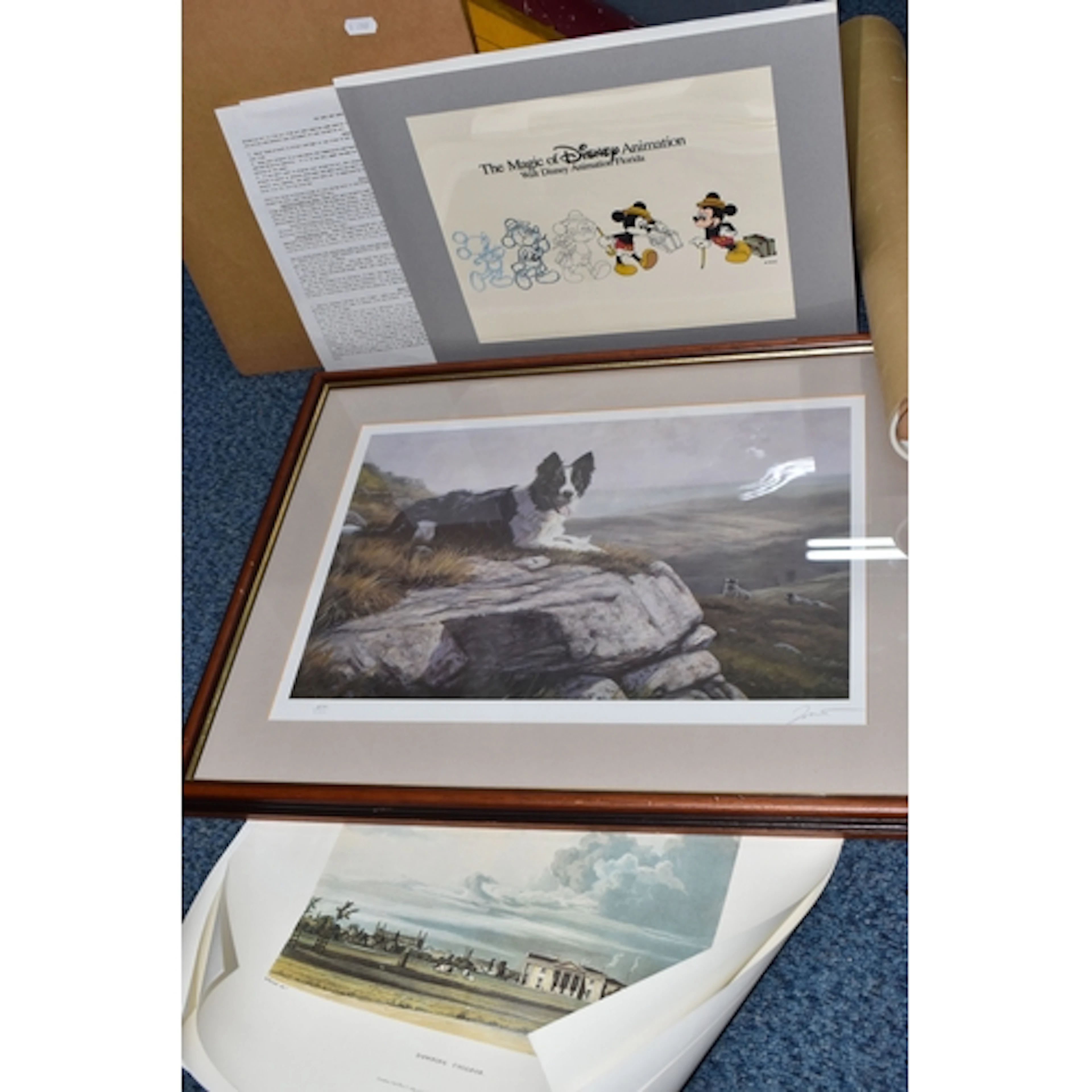 SIGNED LIMITED EDITION PRINTS AND DISNEY EPHEMERA ETC, compr...
