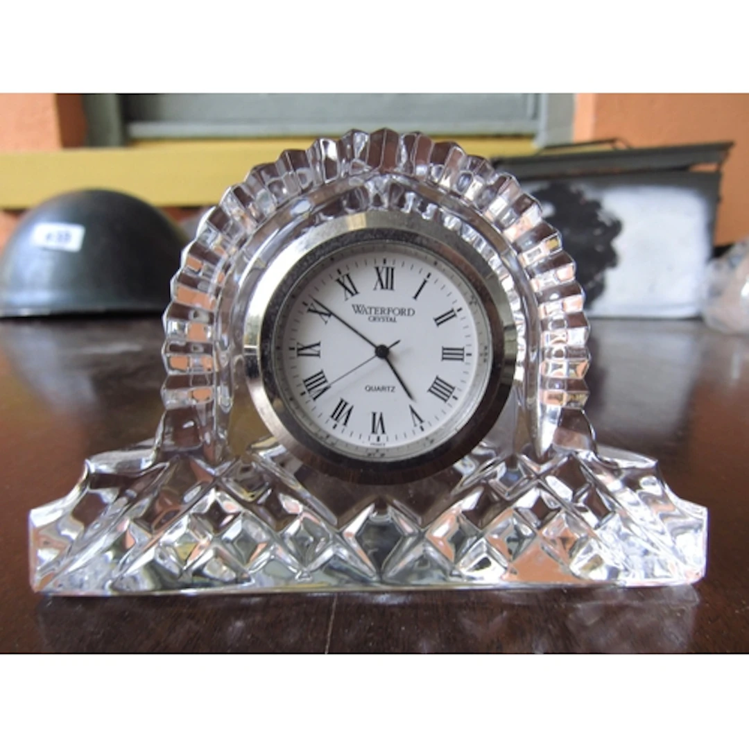 Waterford Crystal Dome Form Desk Clock Neat Size