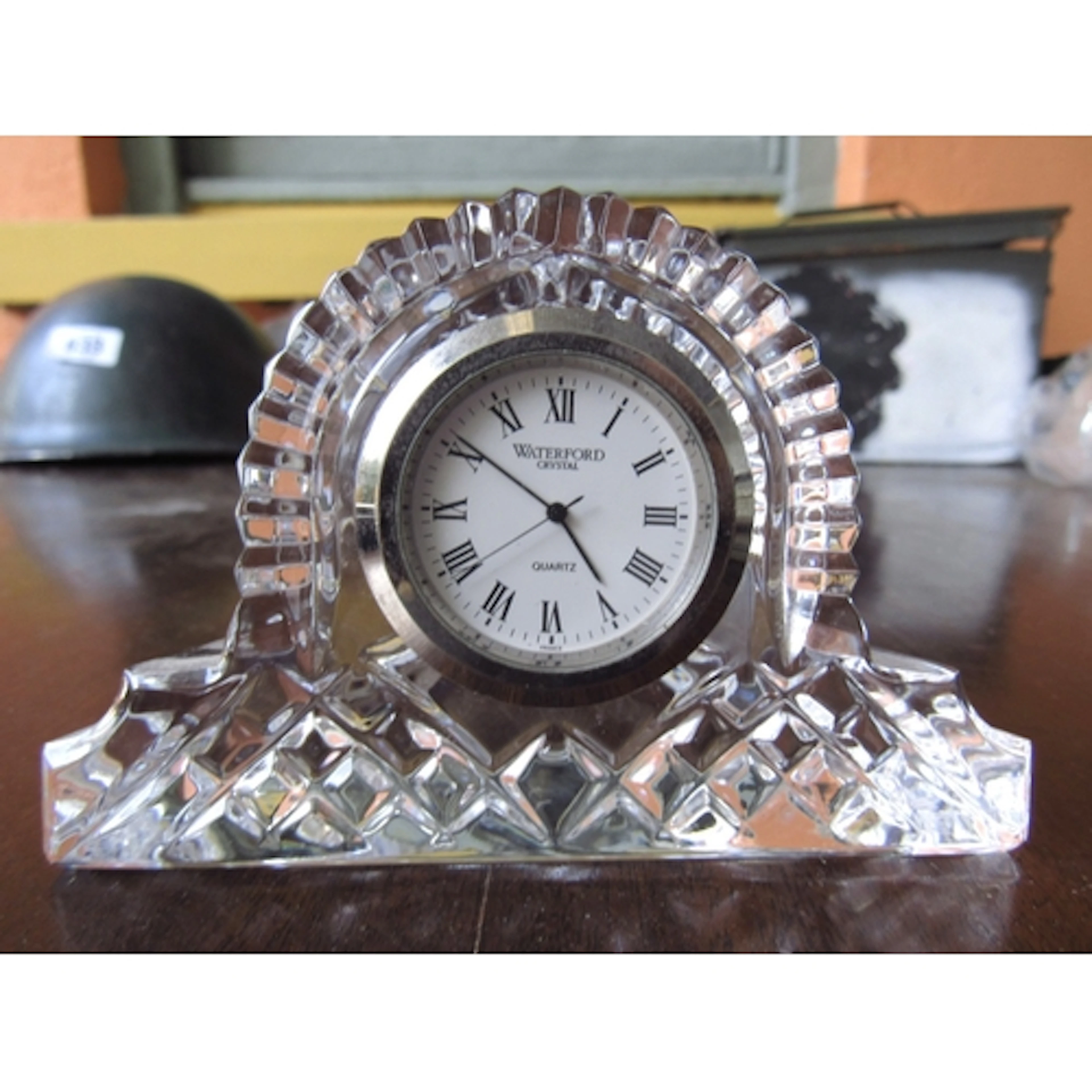 Waterford Crystal Dome Form Desk Clock Neat Size