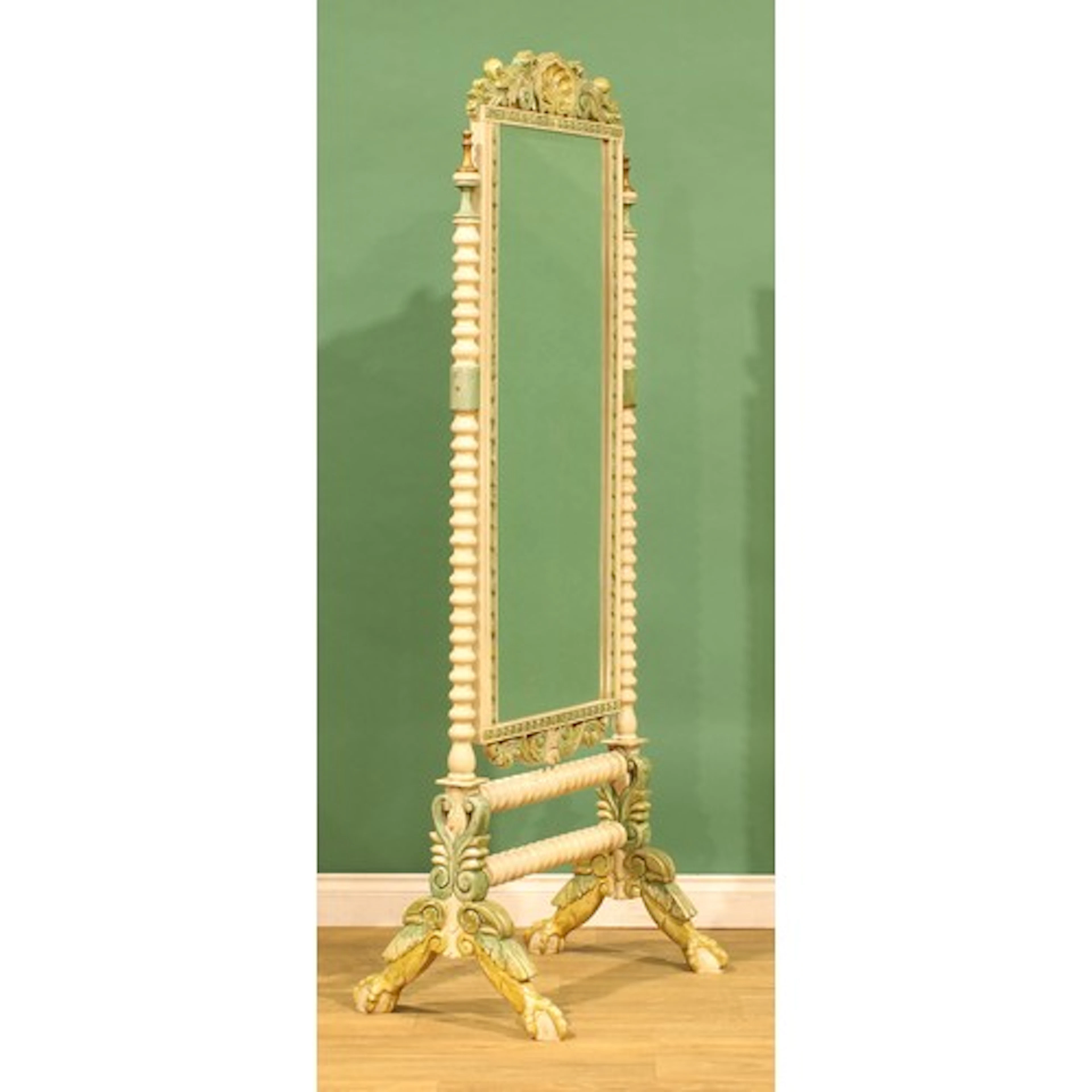 Interior Decoration - a 19th century style painted cheval mi...