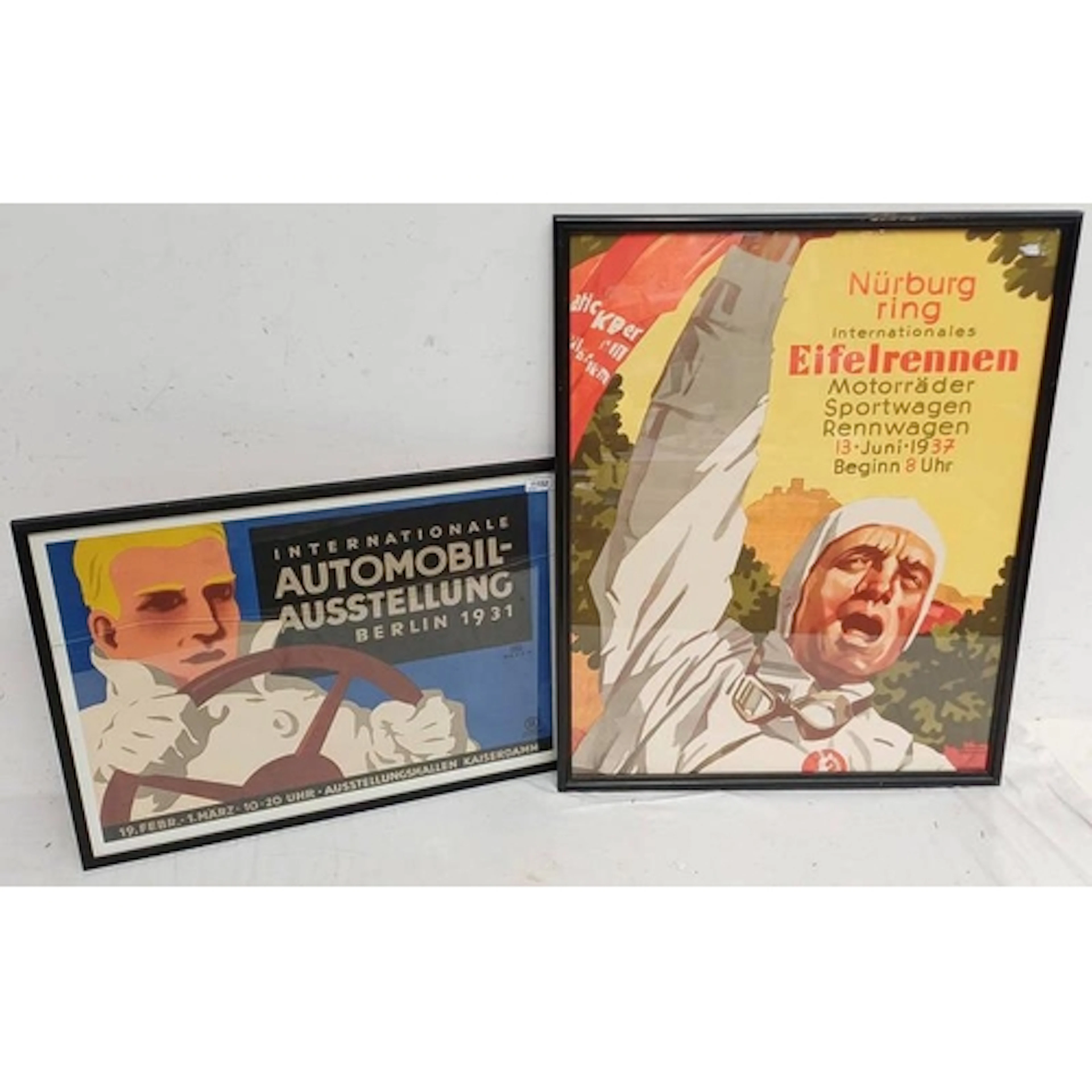 REPRODUCTION 1937 EIFELRENNEN AT THE NURBURGRING POSTER & A ...