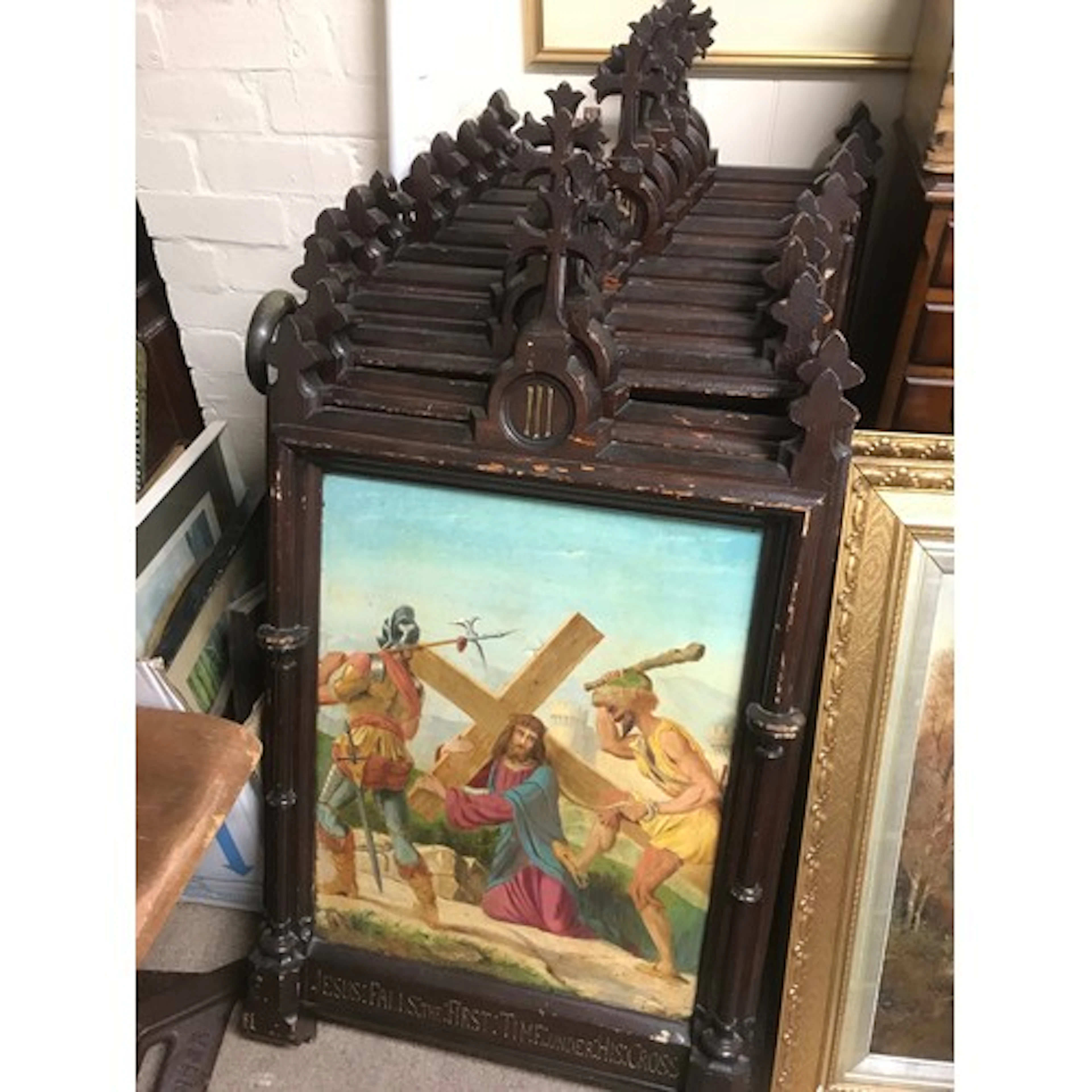 A set of eleven Religious pictures a Cycle of stations of th...