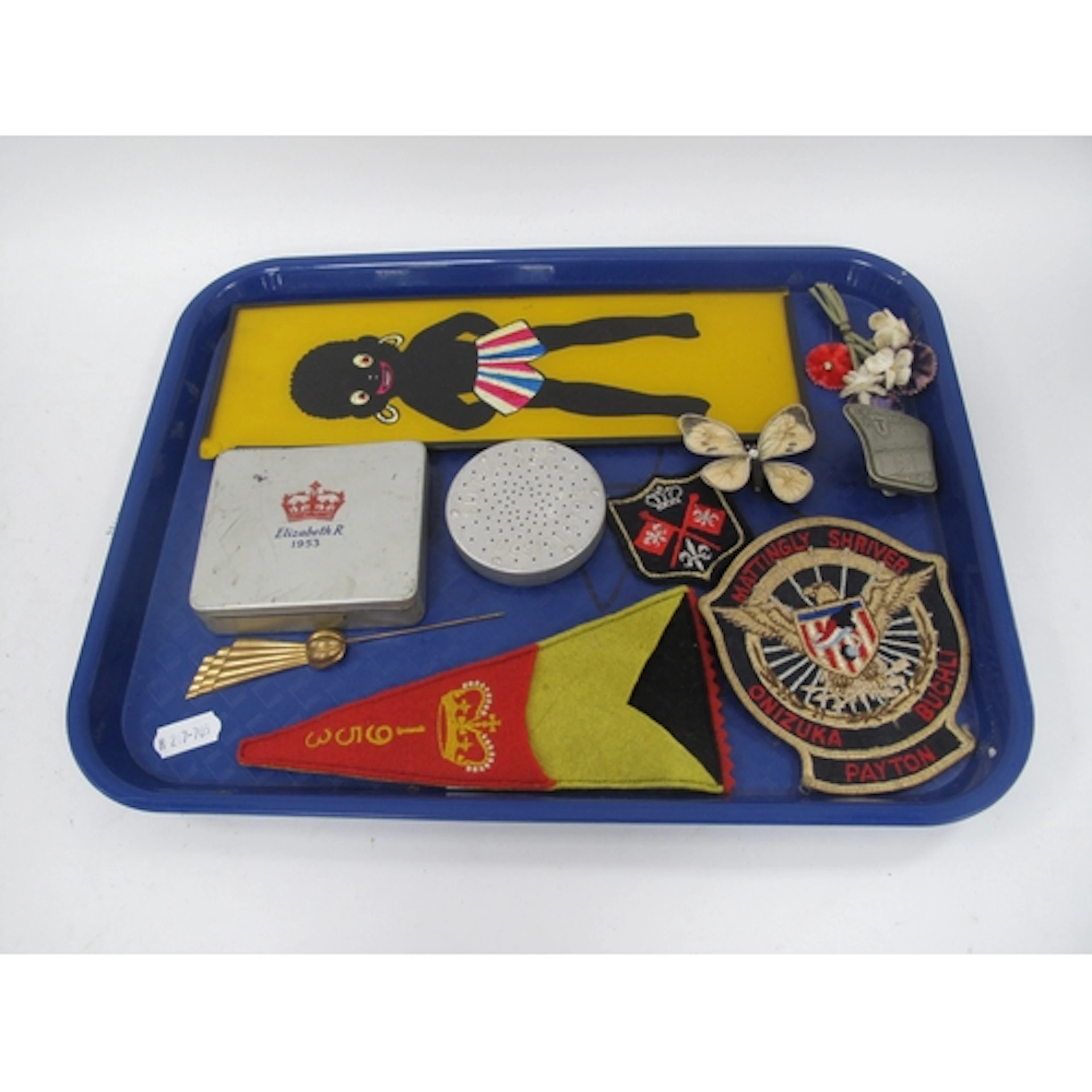 NASA Payton Eagle Crest Patch, 1953 Coronation items, brooch...