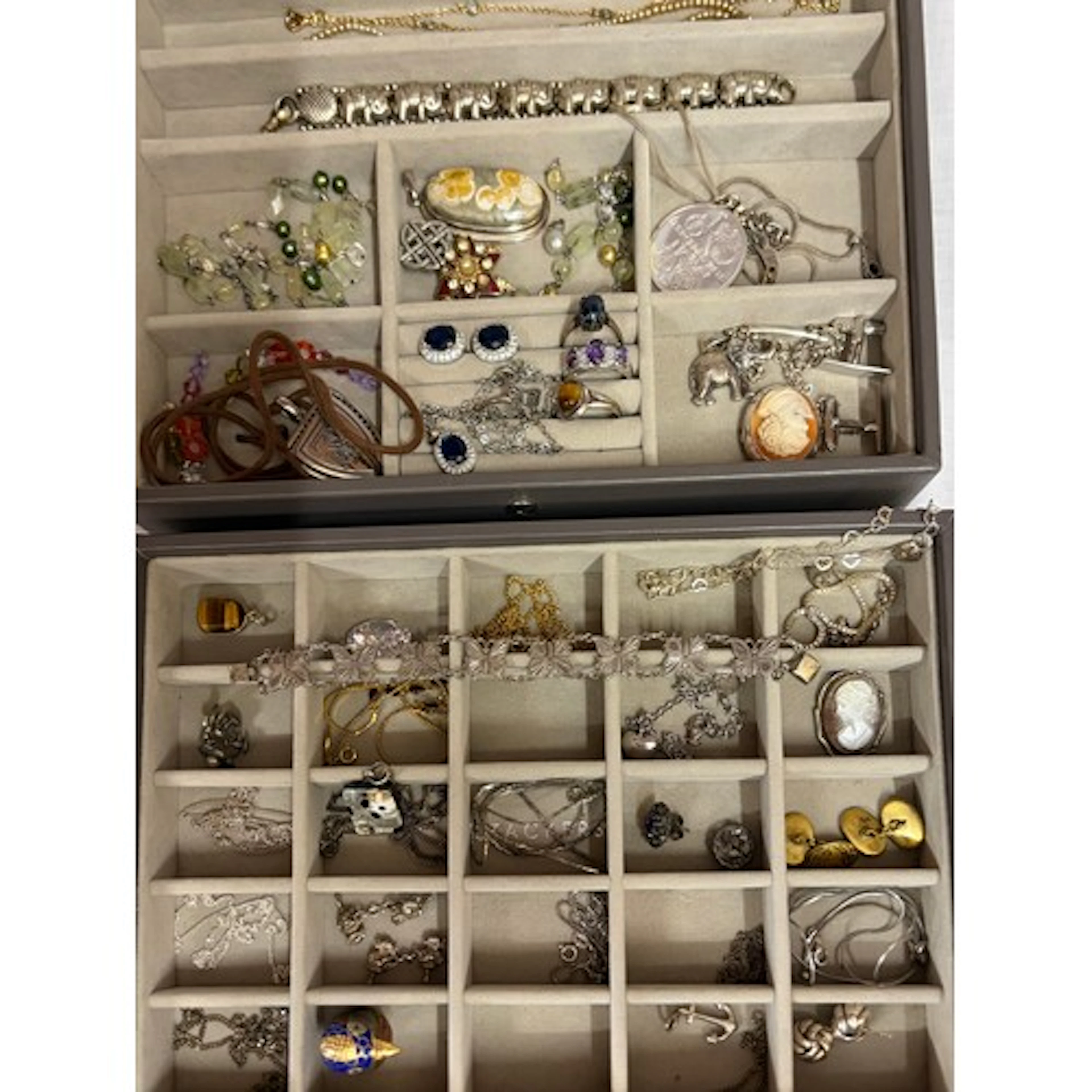 Collection of costume jewellery to include some hallmarked s...
