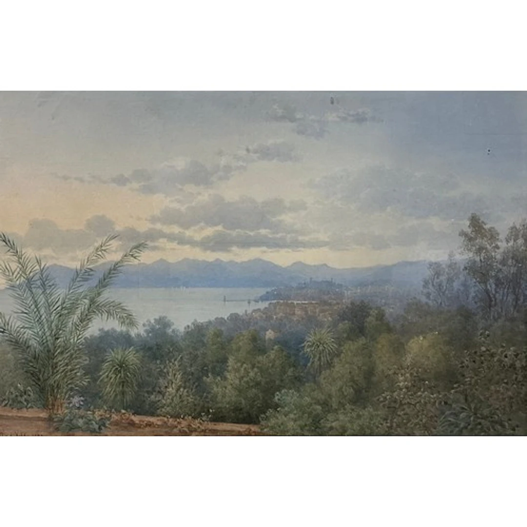 W. Van Der Velde A Mediterranean Harbour signed, dated 188...