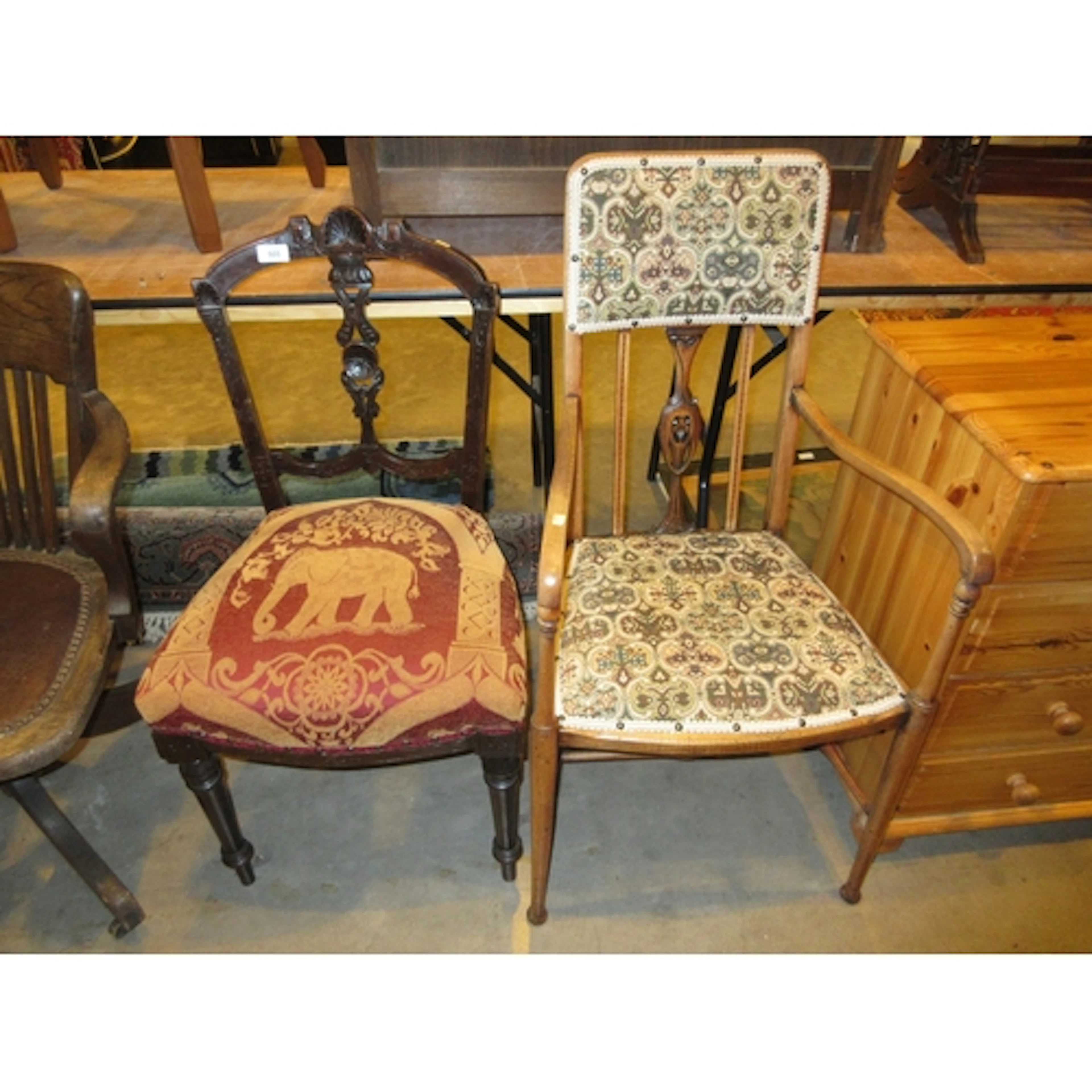 Arts & Crafts Occasional Arm Chair and a Victorian Occasiona...