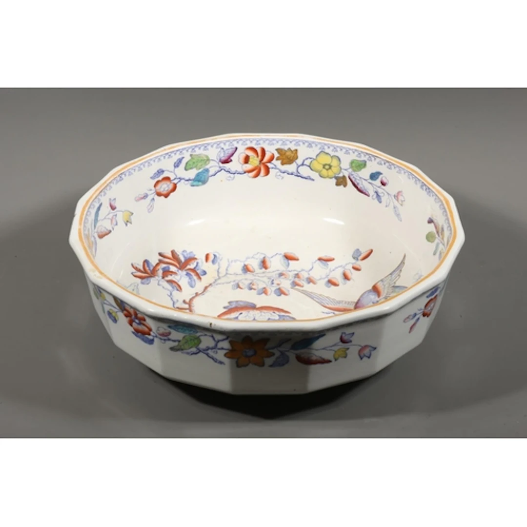 Masons Ironstone basin of circular form decorated with folia...