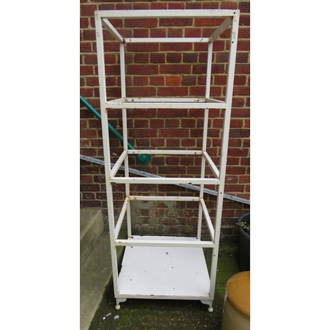 White Metal Frame (no shelves) approx. 164cm H