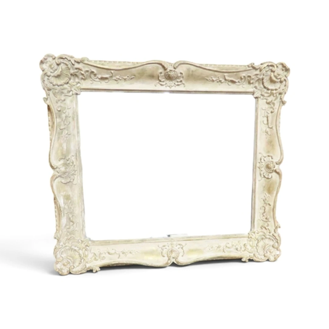 A contemporary Rococo style bevelled glass wall mirror, 89cm...