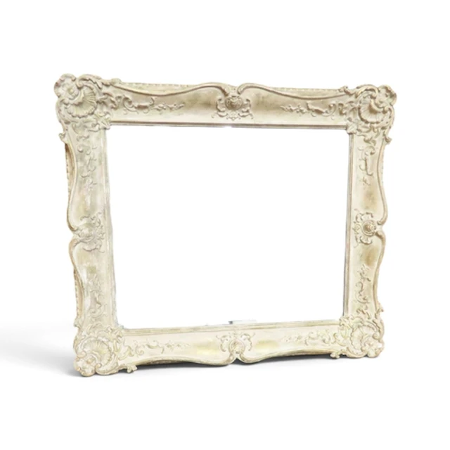 A contemporary Rococo style bevelled glass wall mirror, 89cm...