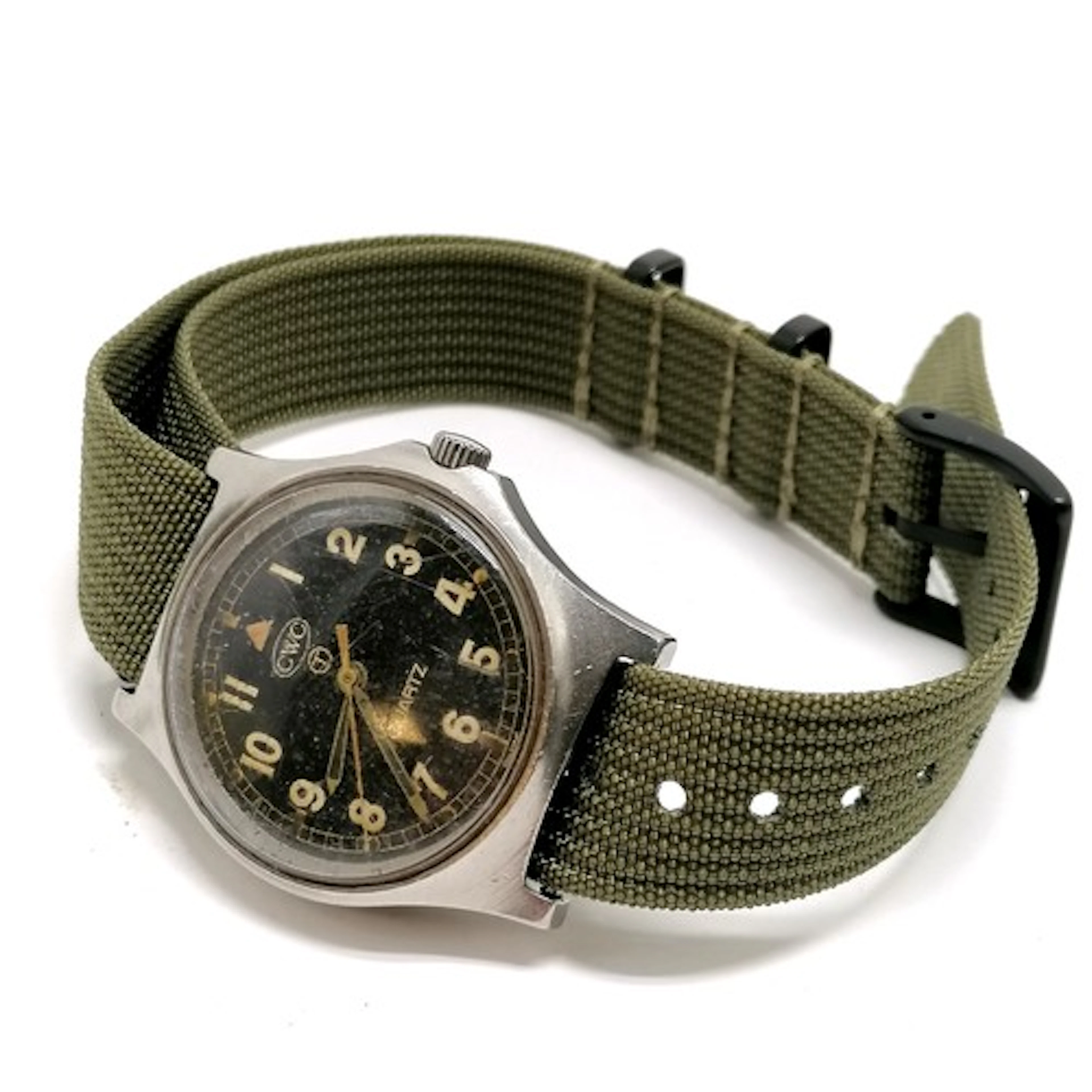 CWC military fatboy stainless steel quartz wristwatch with m...