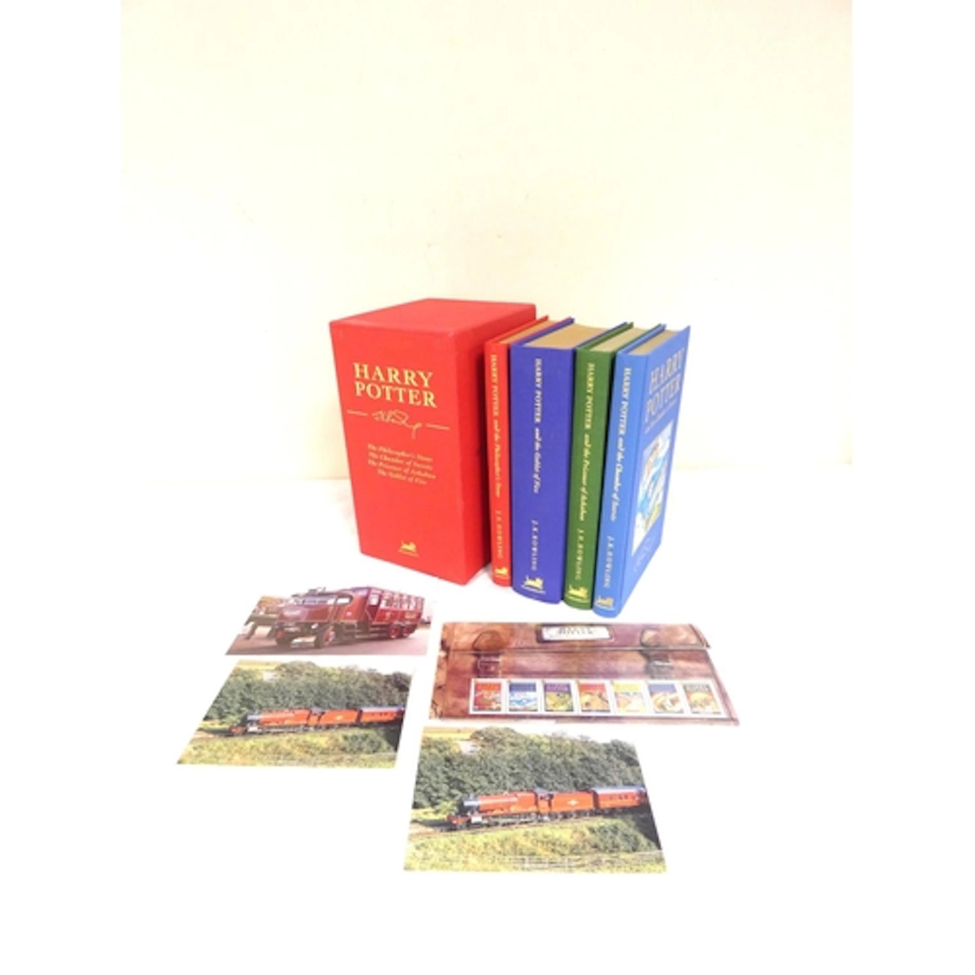 ROWLING J. K. Signed. 4 vol. Harry Potter set in cloth and s...