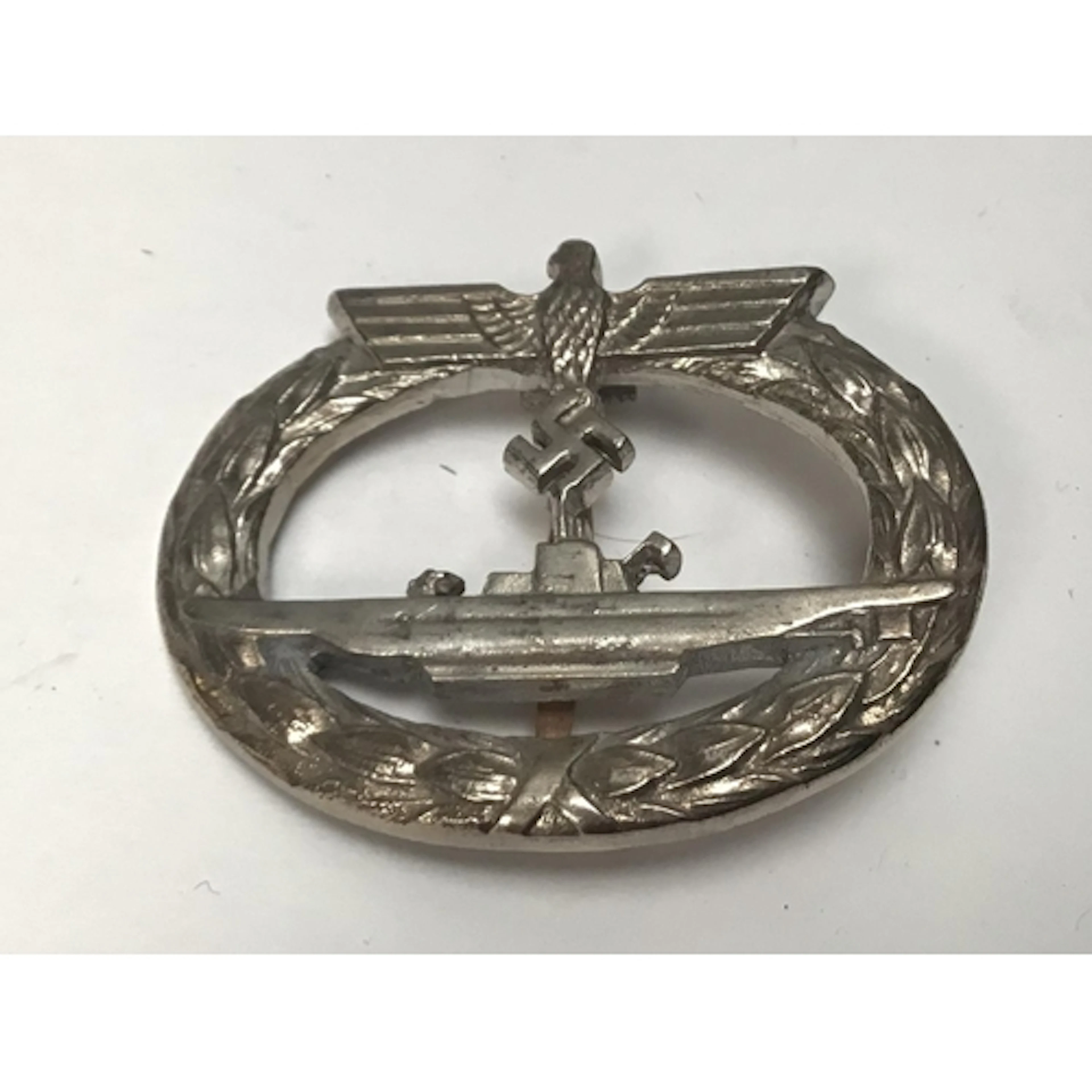 A German Third Reich U boat badge the reverse with makers ma...