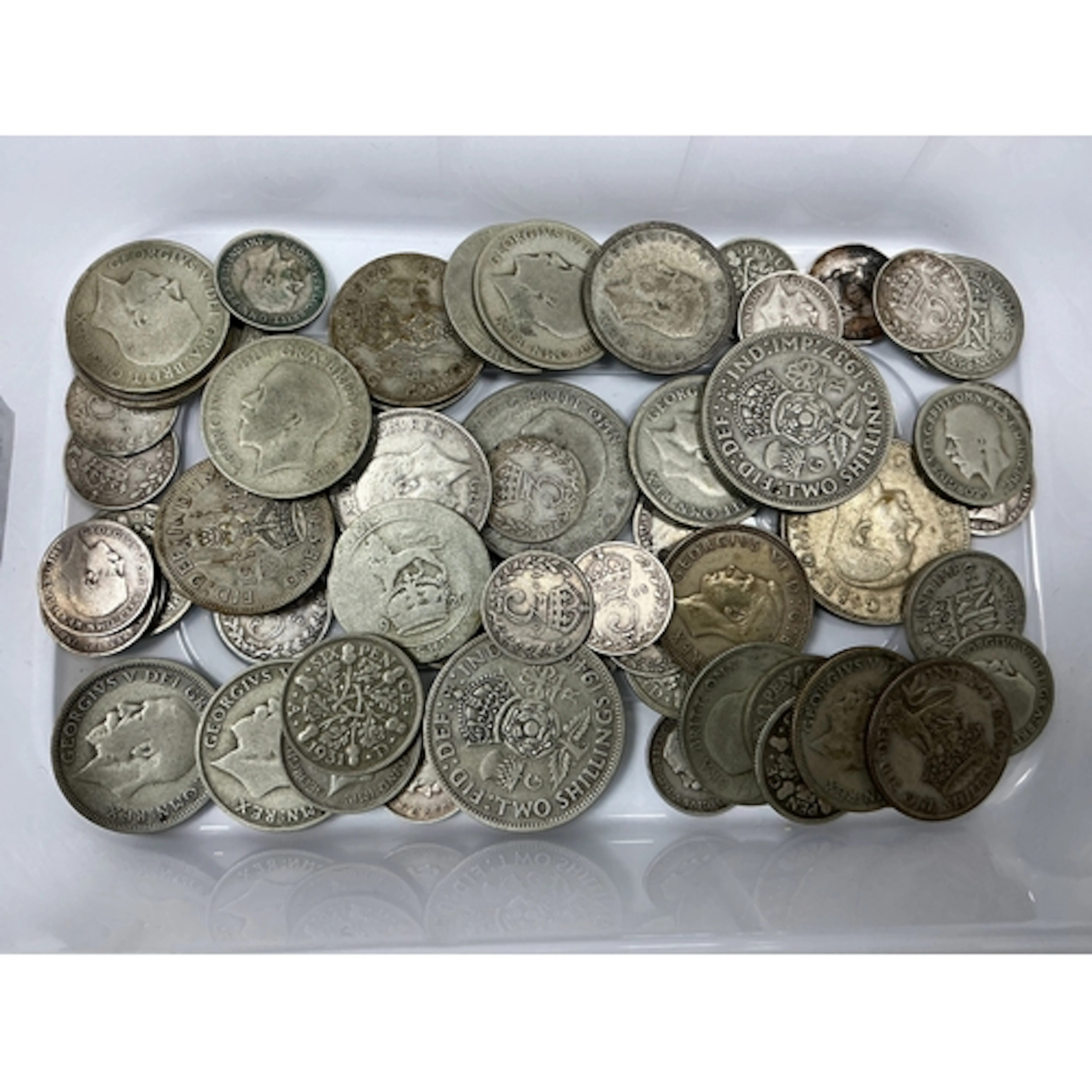 Collection Of GB Pre 1947 Silver Coins, includes florins, sh...