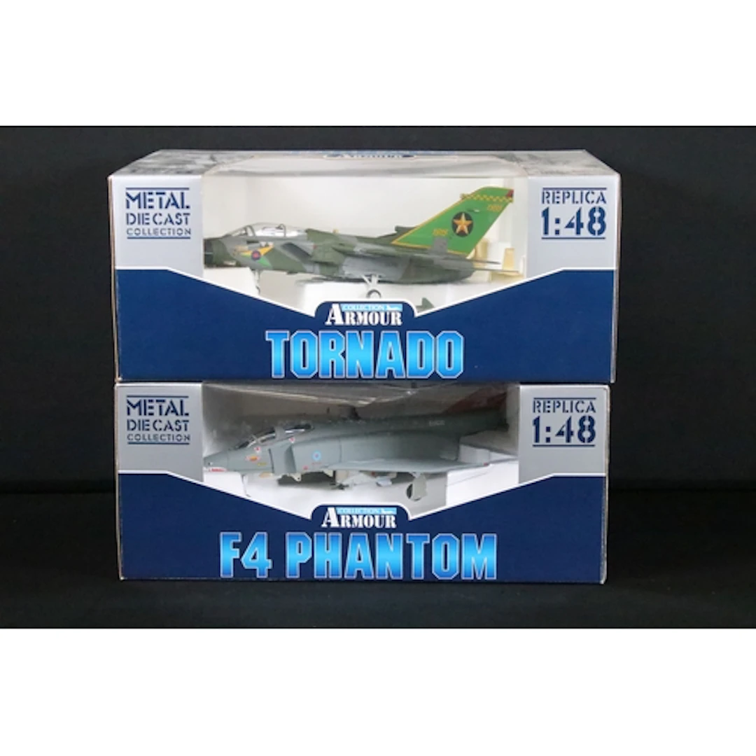 Two boxed 1/48 Armour Collection diecast model aircraft to i...